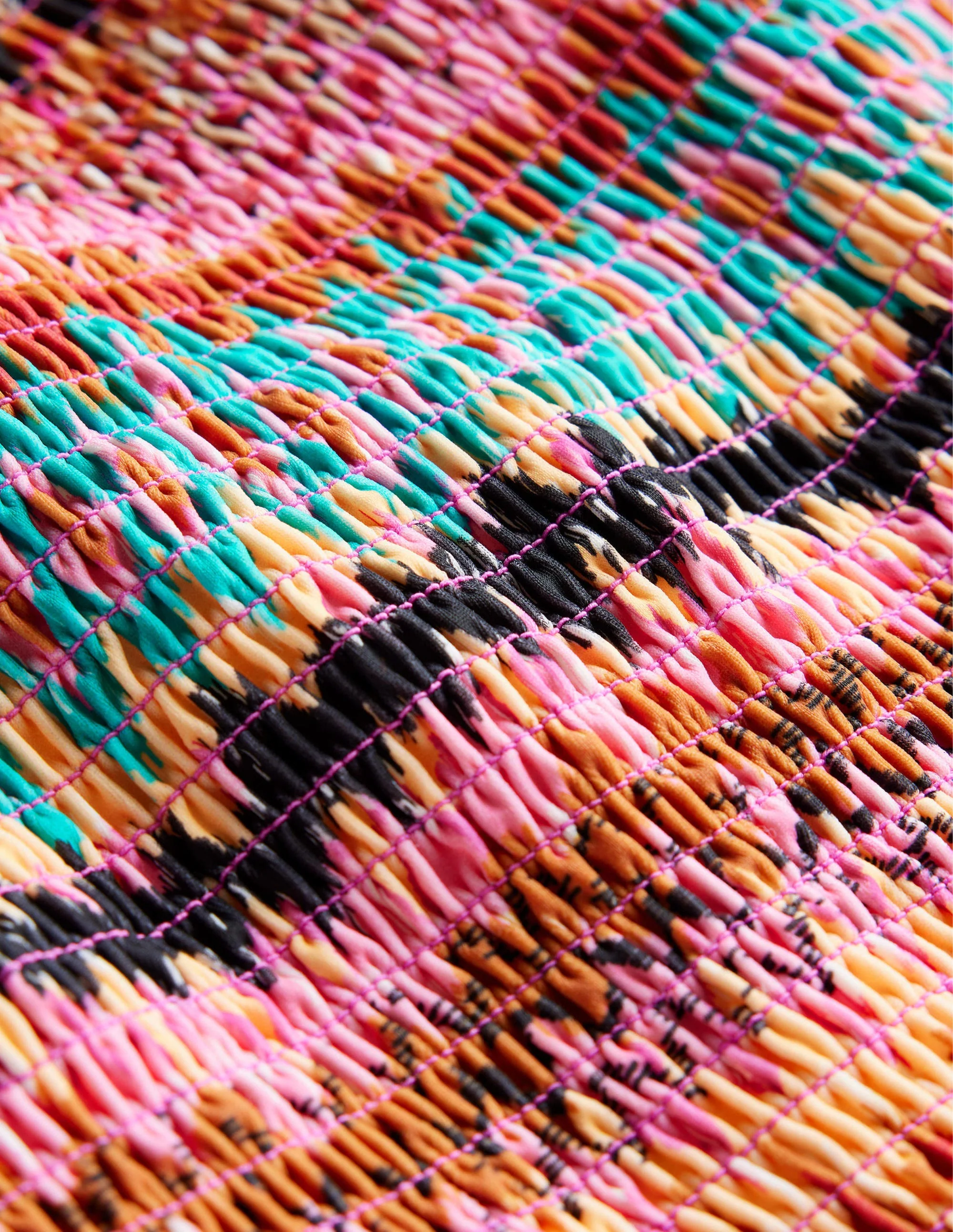 Milos Gesmokter Bandeau-Badeanzug-Bunt, Ikat - Image 6