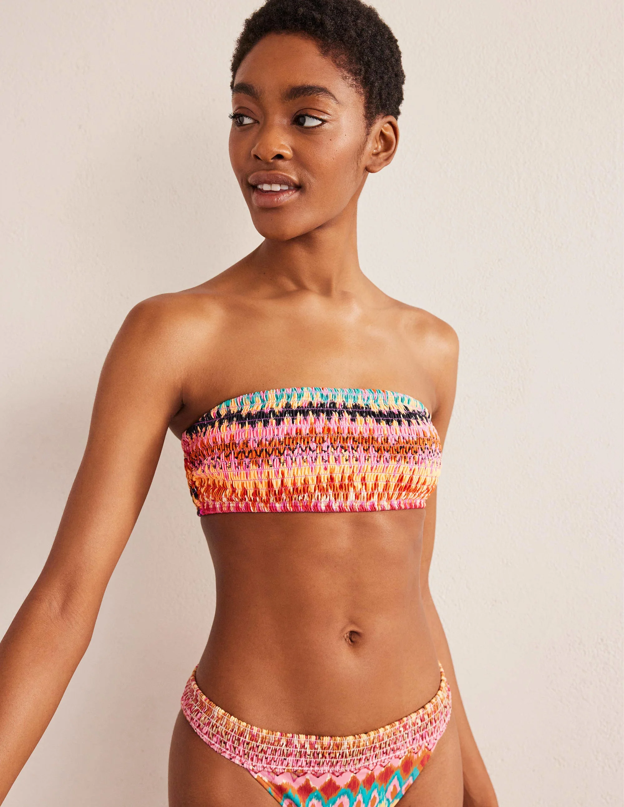 Milos Gesmoktes Bikinioberteil-Bunt, Ikat - Image 3