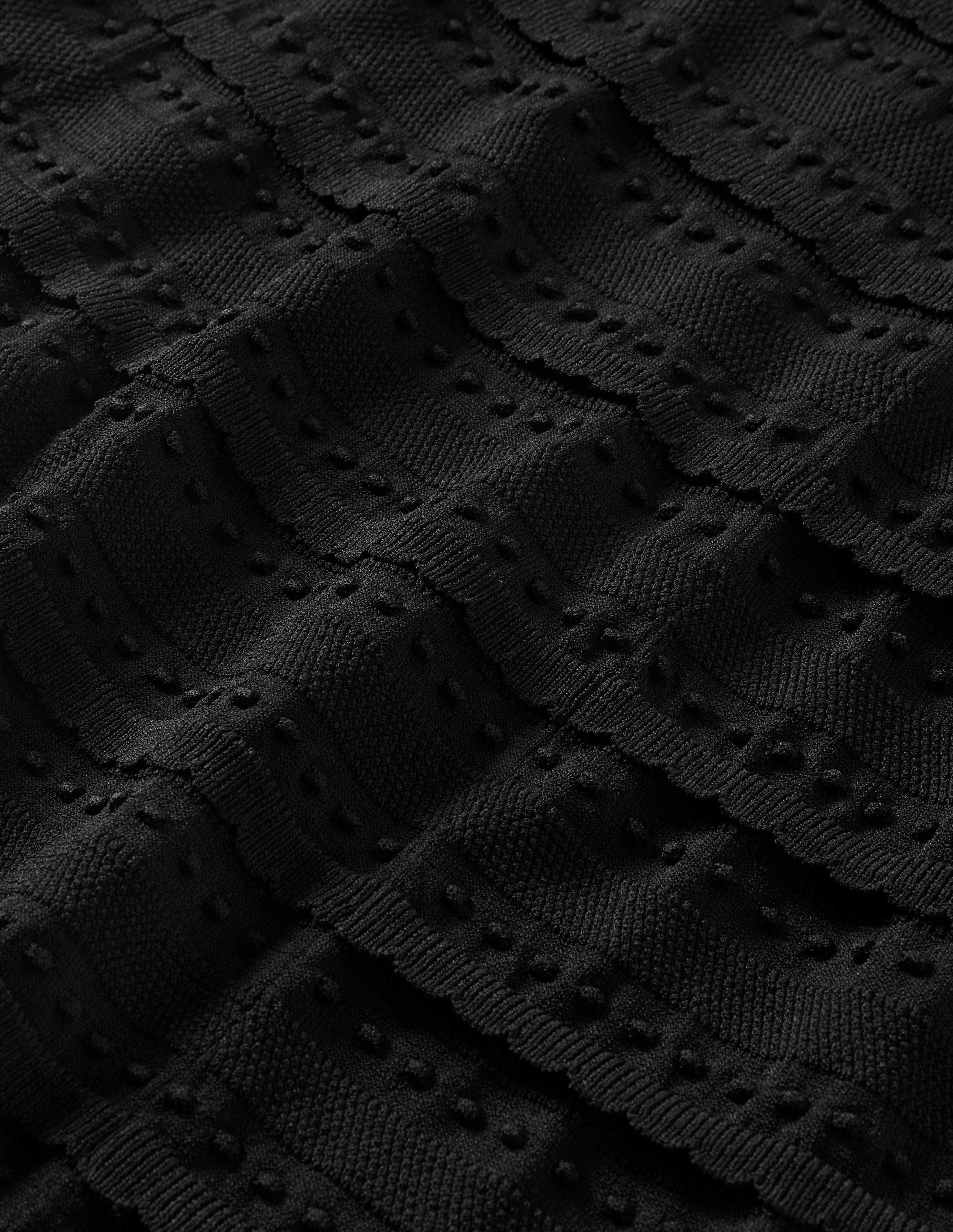 Mini-Strickkleid mit Detail-Schwarz - Image 6