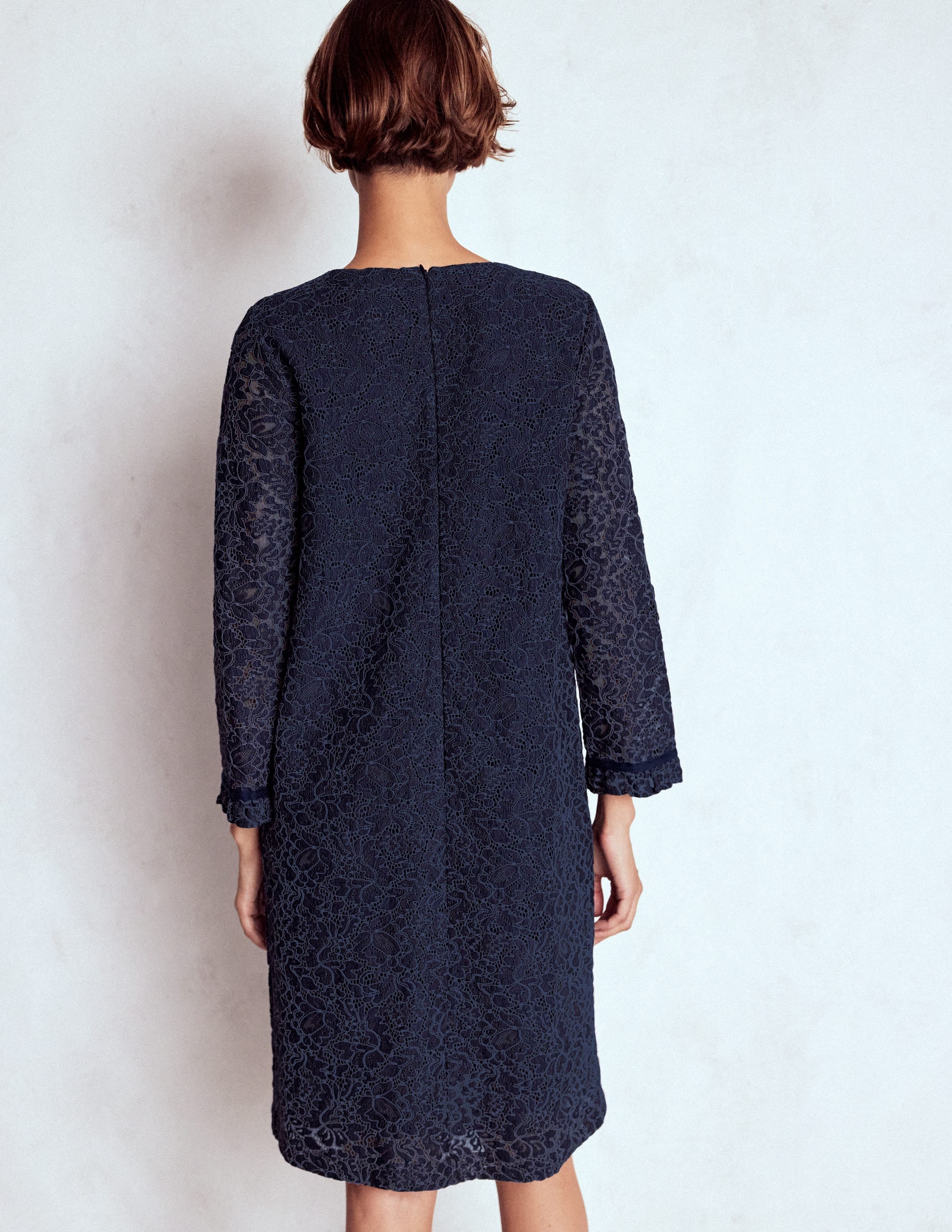 Minikleid mit Spitze für besondere Anlässe-Marineblau - Image 3