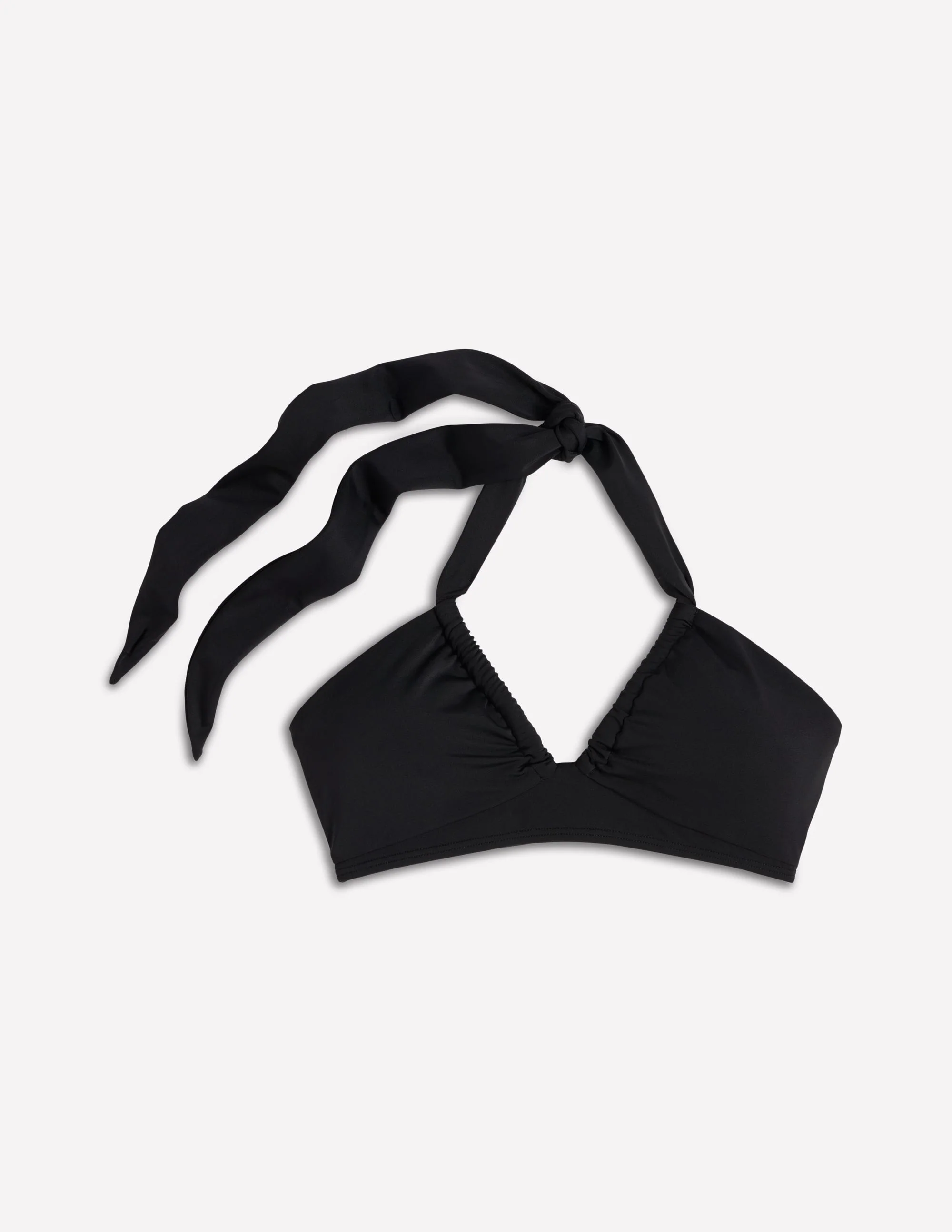 Minori Neckholder-Bikinioberteil zum Binden-Schwarz - Image 6