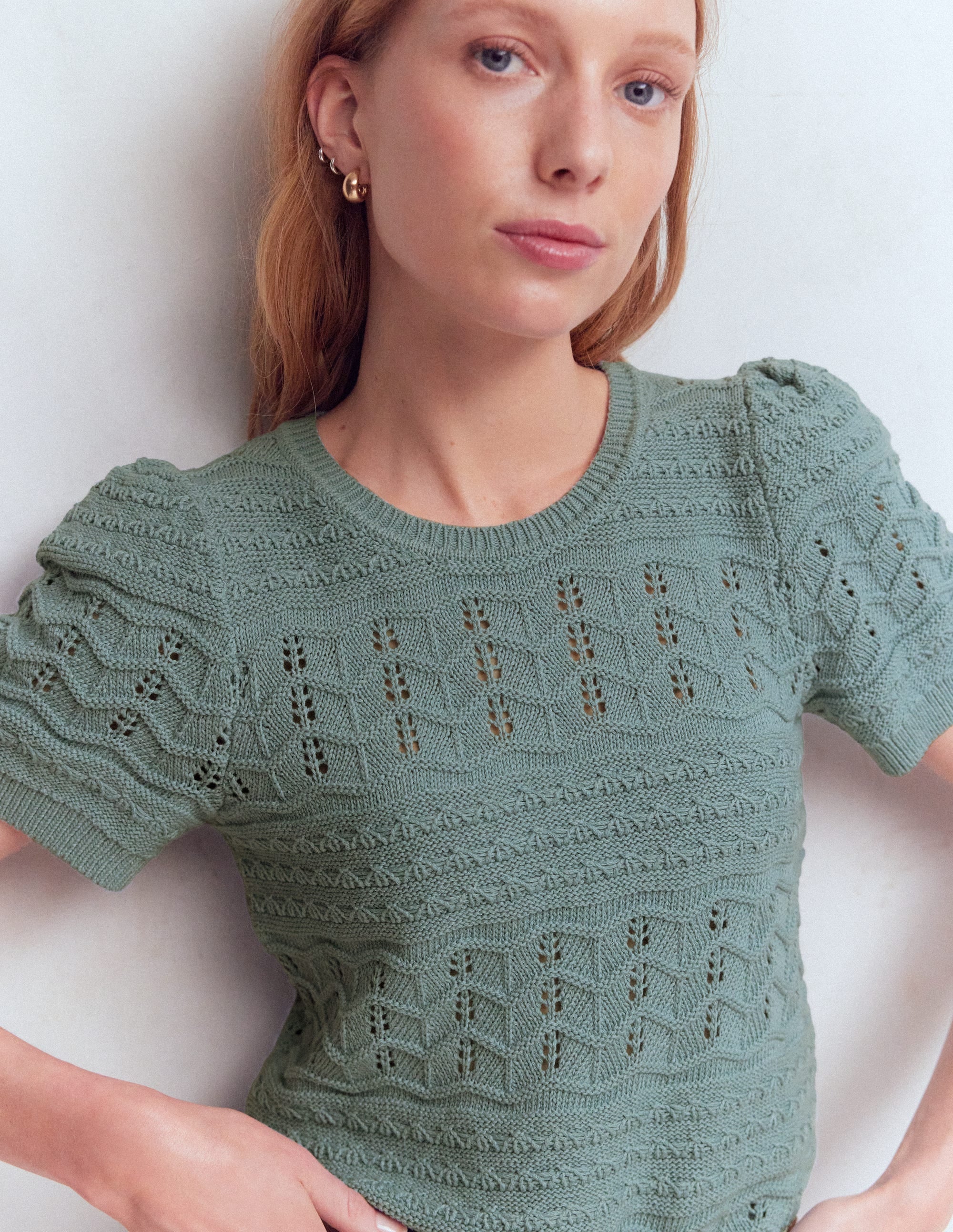 Monica Strick-T-Shirt-Blau - Image 5