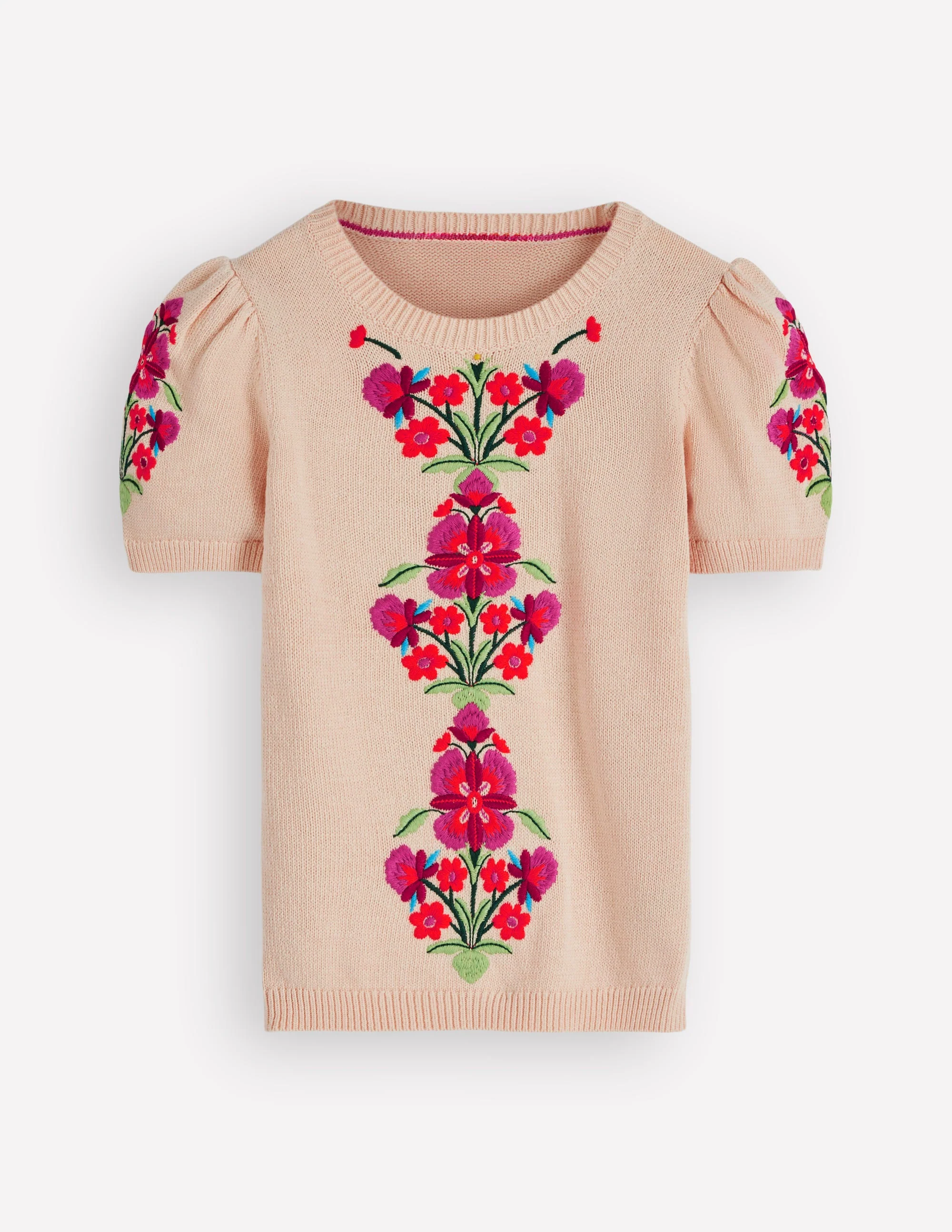 Monica Strick-T-Shirt-Naturweiß - Image 5