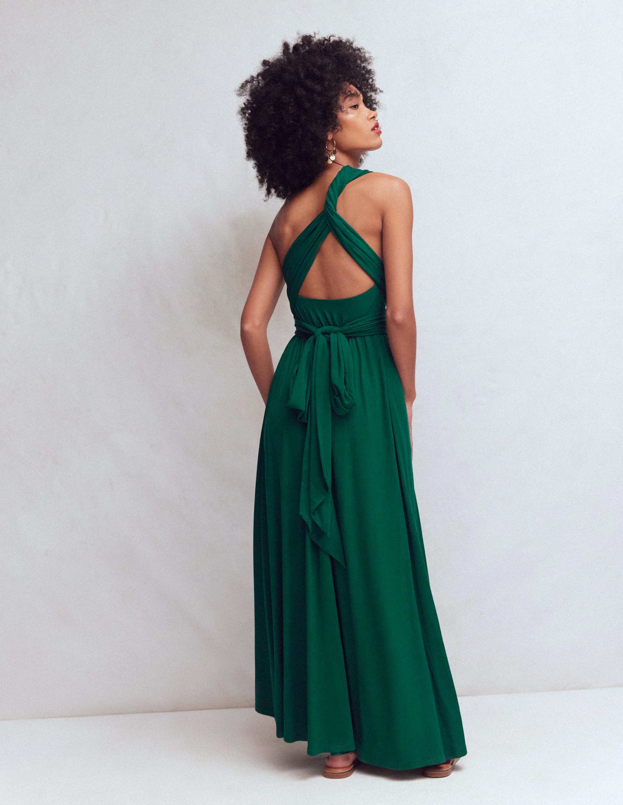 Multiway-Maxikleid aus Jersey-Dunkles Smaragdgrün - Image 8