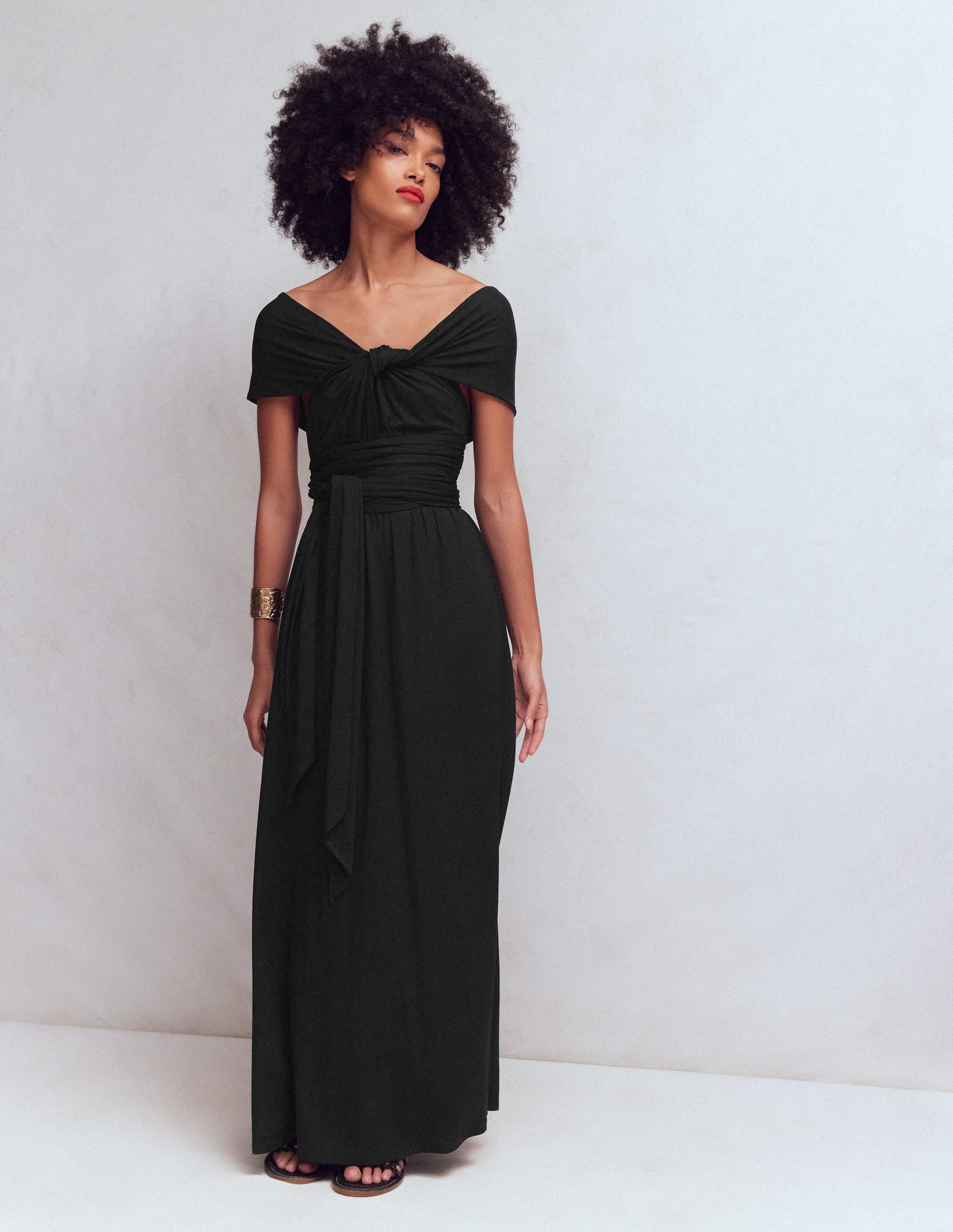 Multiway-Maxikleid aus Jersey-Schwarz - Image 7