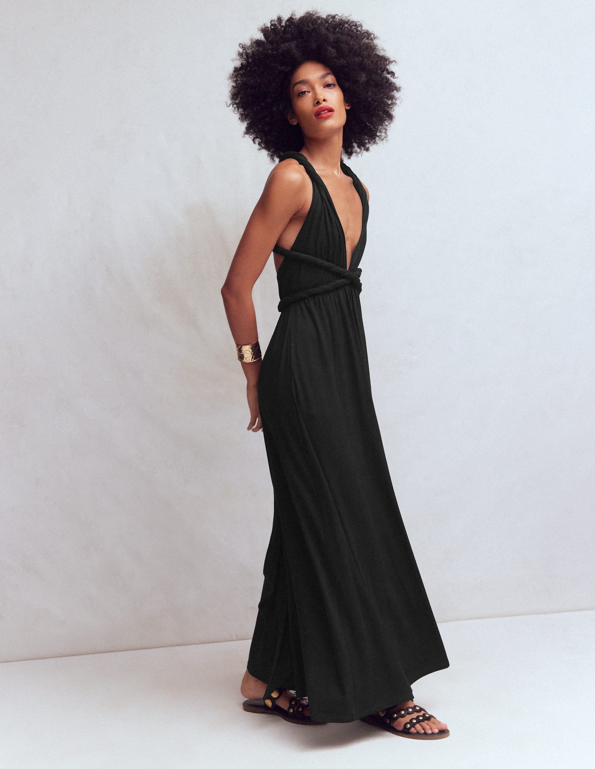 Multiway-Maxikleid aus Jersey-Schwarz - Image 9