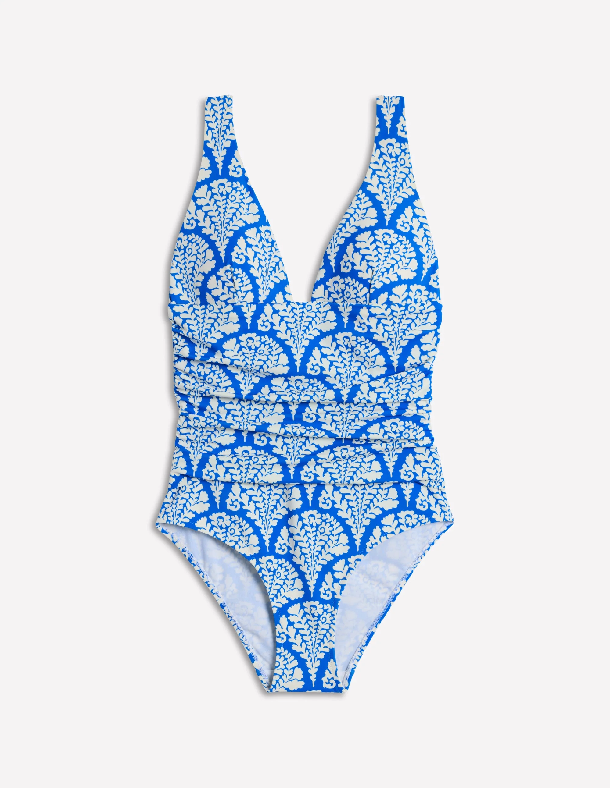 Mykonos Badeanzug mit tiefem V-Ausschnitt-Himmelblau, Blühend - Image 7