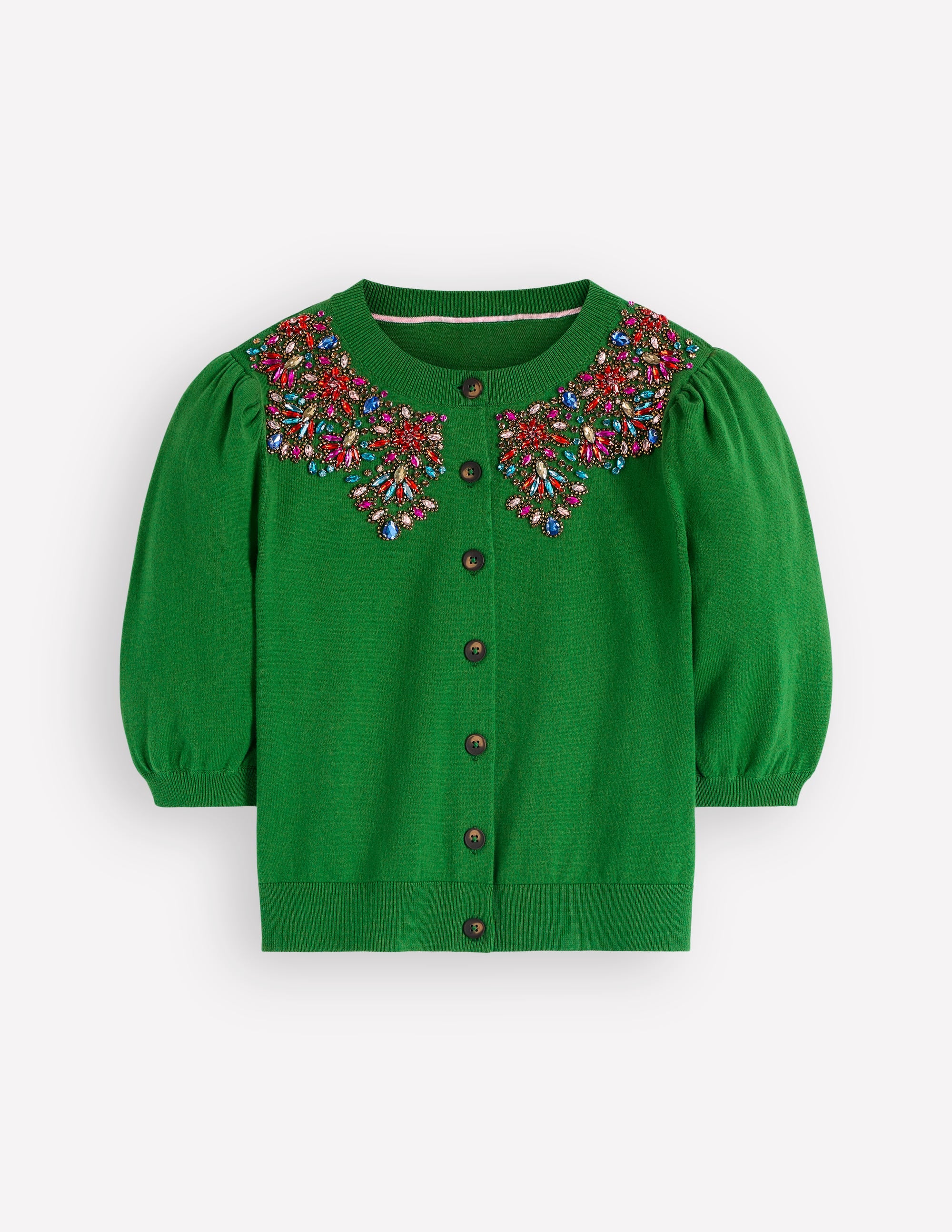 Nadia Verzierte Strickjacke-GRÜN - Image 5