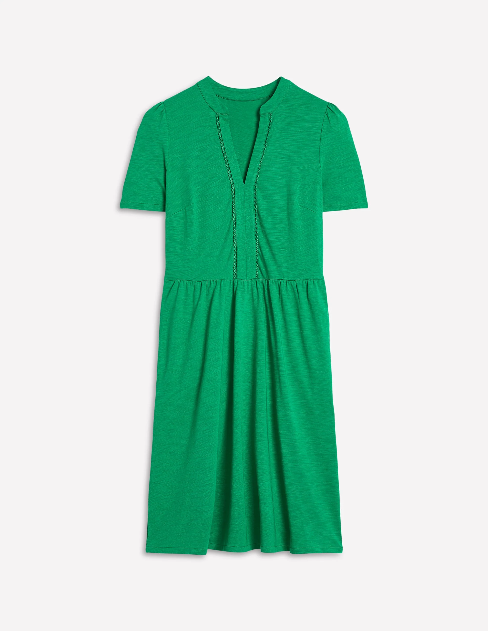 Naomi Kurzärmliges Kleid-Grünes Tamburin - Image 5