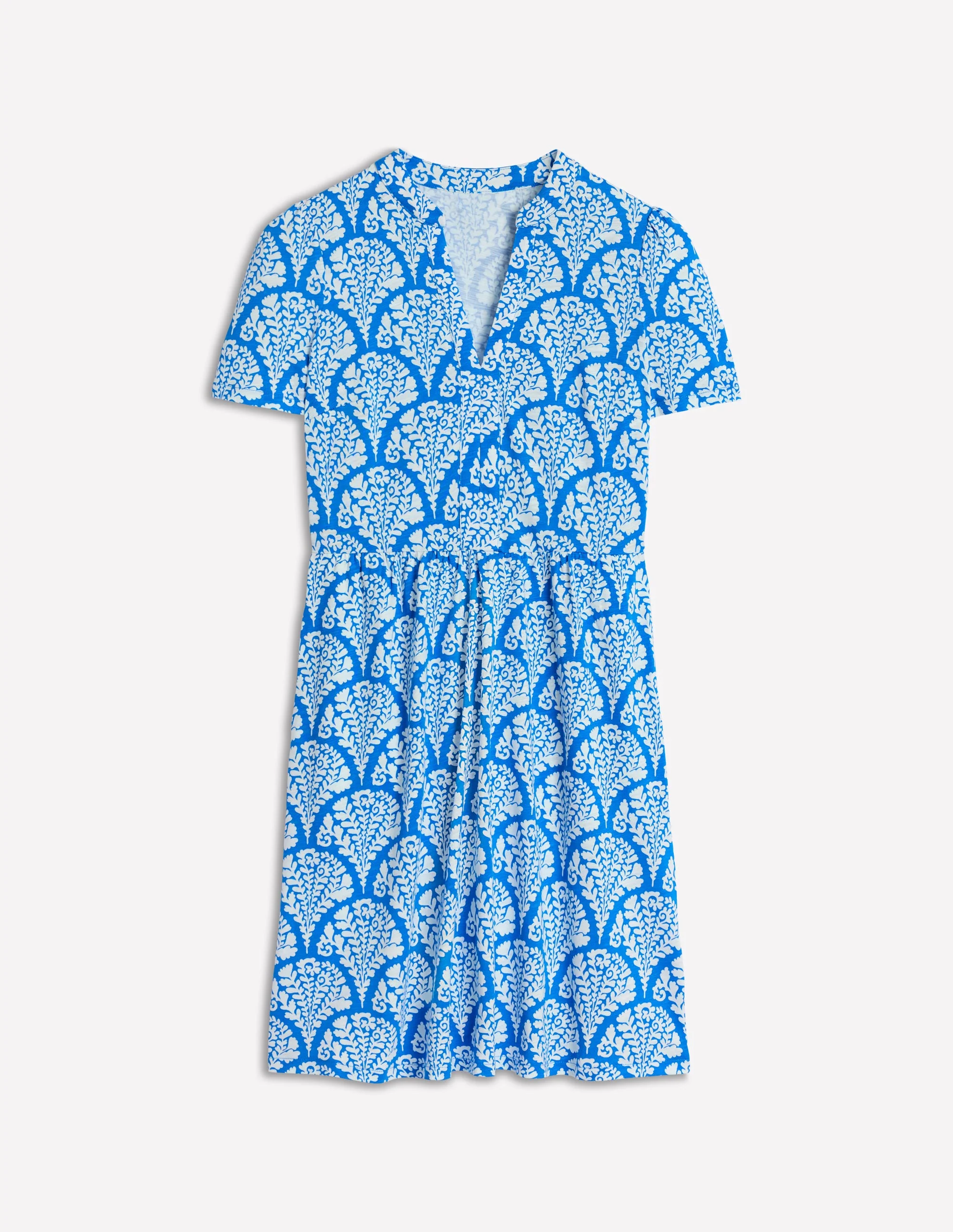 Naomi Kurzärmliges Kleid-Himmelblau, Blühend - Image 6