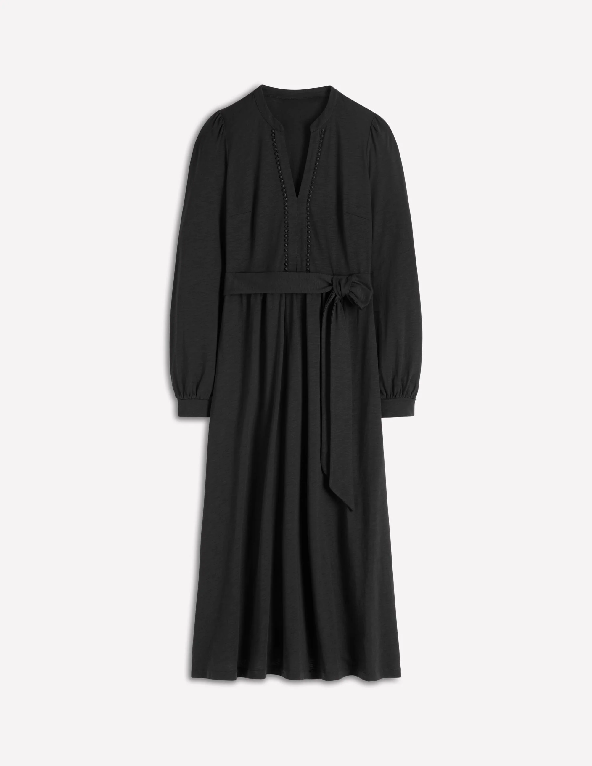 Naomi Langärmliges Jerseykleid-Schwarz - Image 6