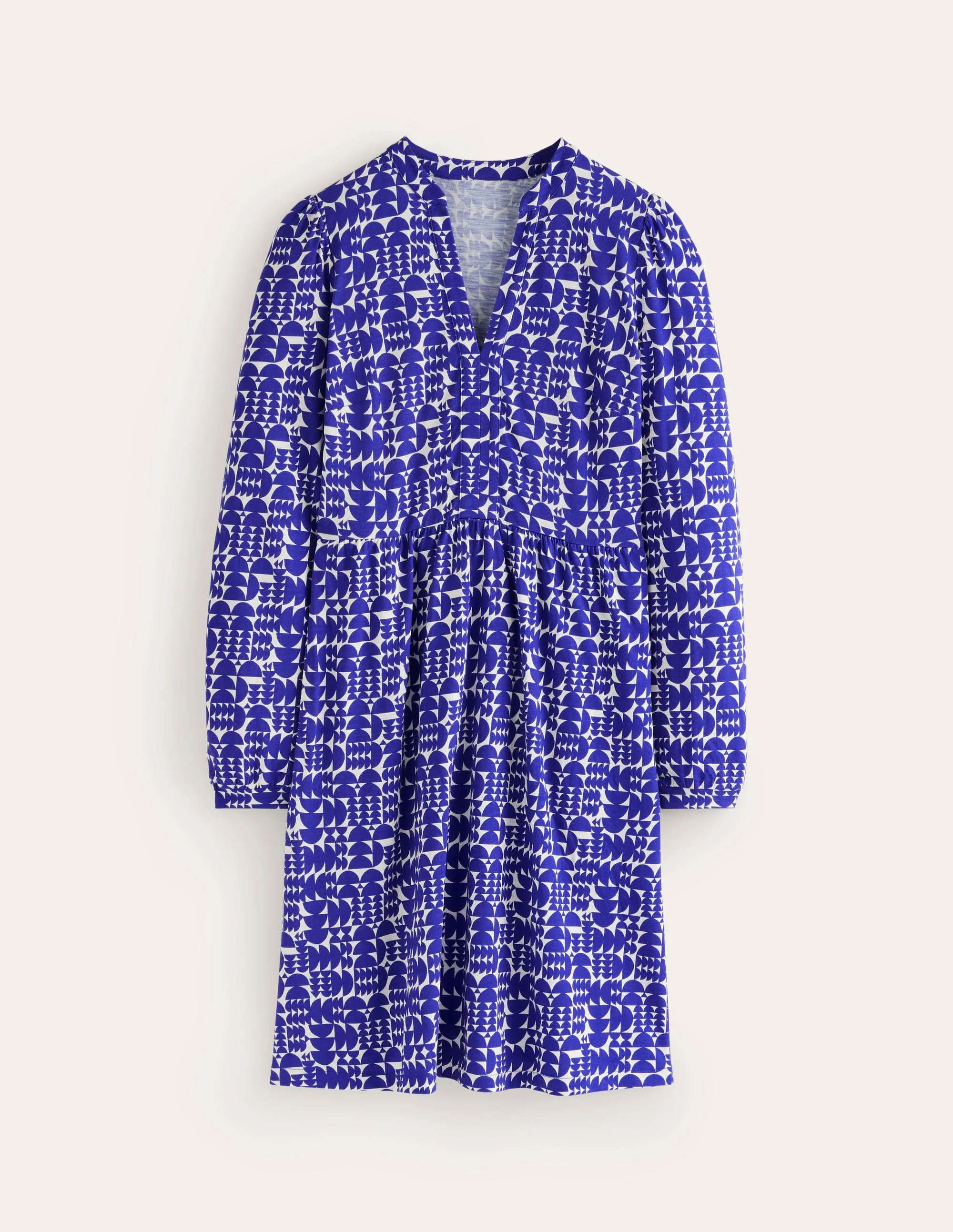 Naomi Lockeres Jerseykleid-Saphirblau, Motiv Geometric Pop - Image 6