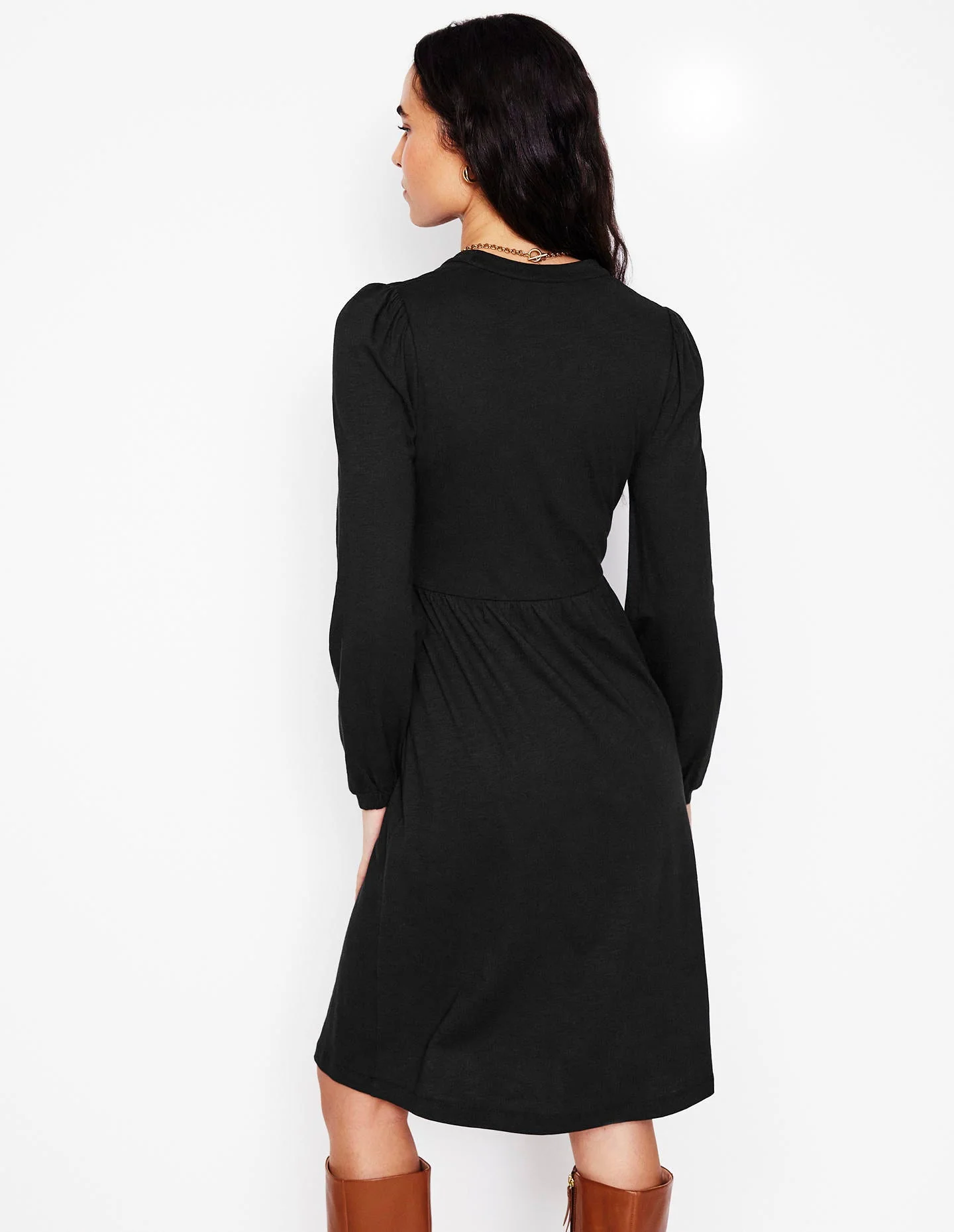 Naomi Lockeres Jerseykleid-Schwarz - Image 3