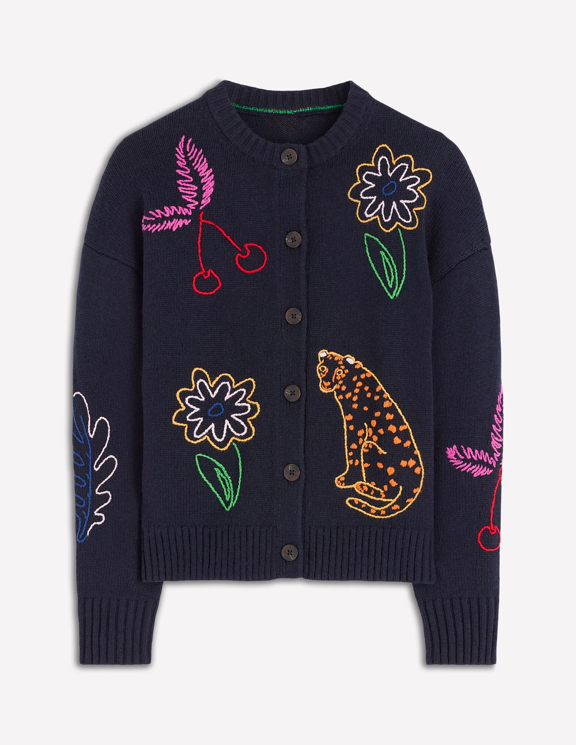 Natalie Strickjacke mit Stickerei-Navy, Stickerei - Image 6