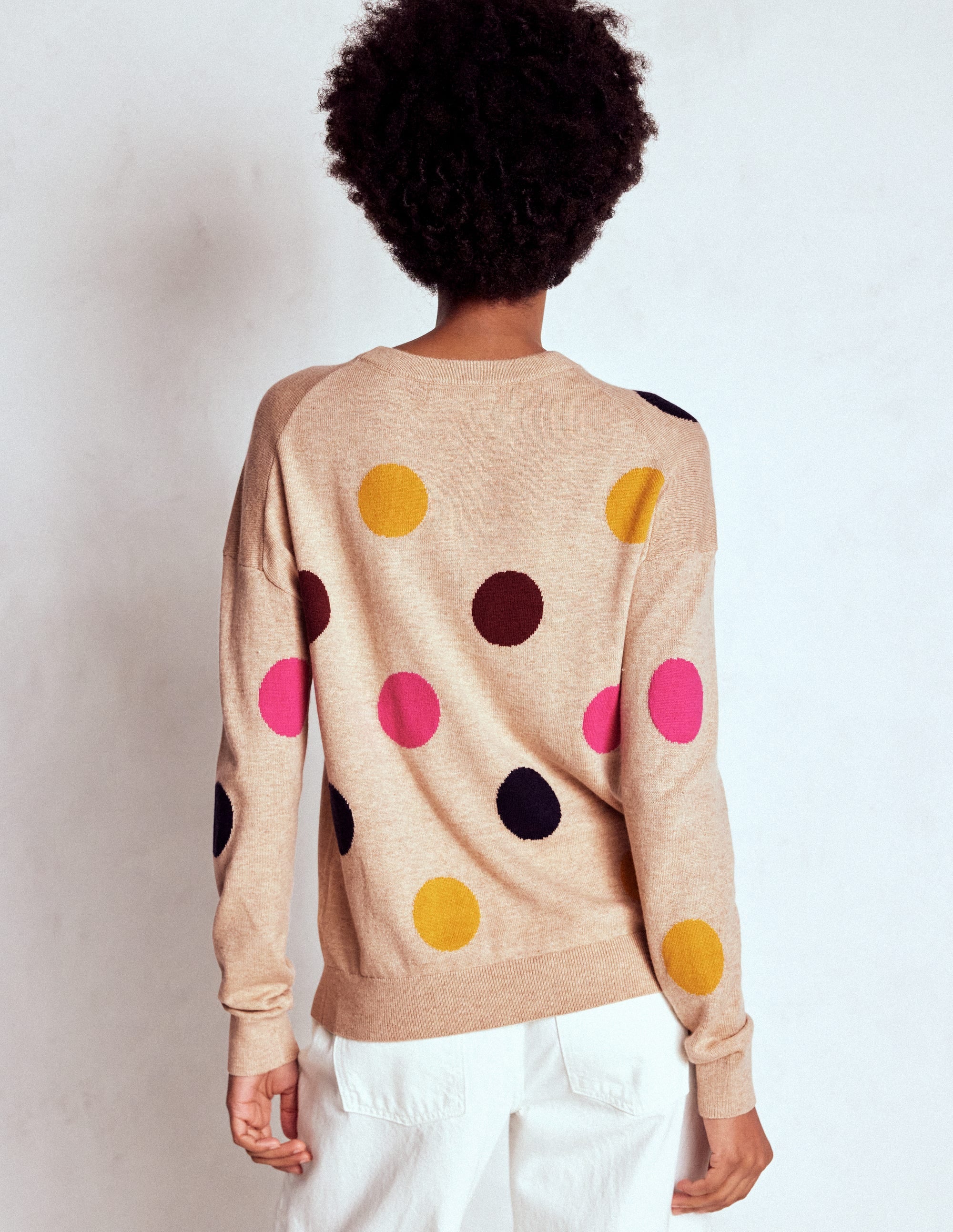 Natasha Pullover mit originellem Design-Bunt, Punkte - Image 3