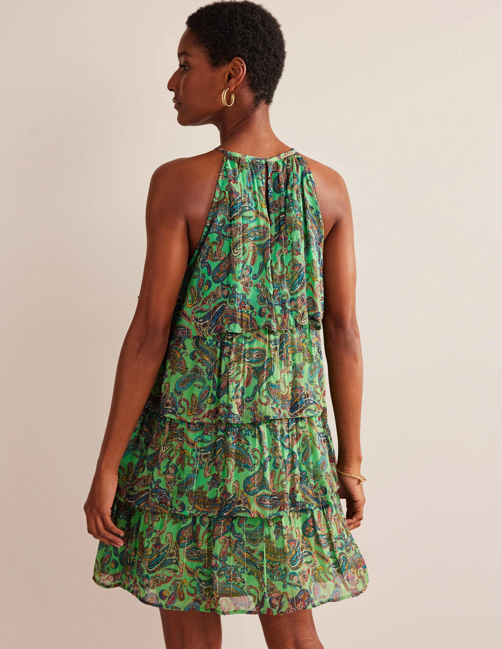 Neckholder-Minikleid mit Rüschen-Pistazieneis, Paradise Pop - Image 3