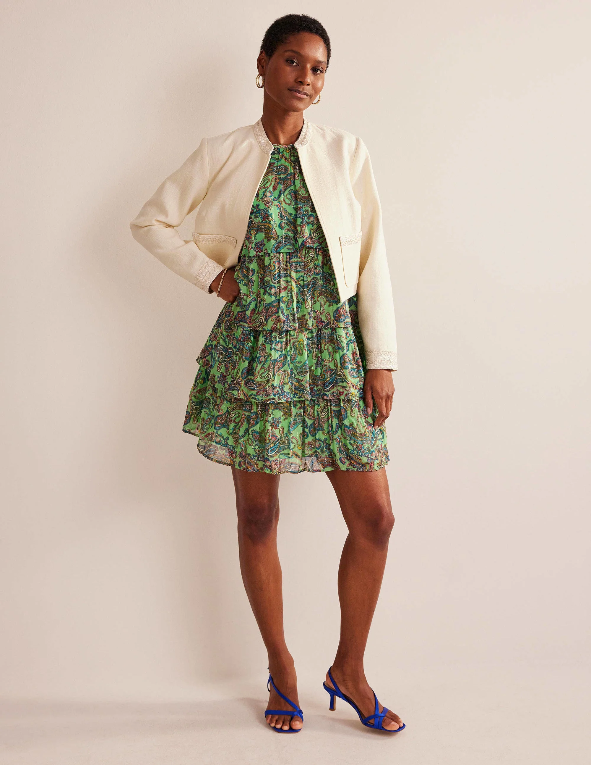 Neckholder-Minikleid mit Rüschen-Pistazieneis, Paradise Pop - Image 5