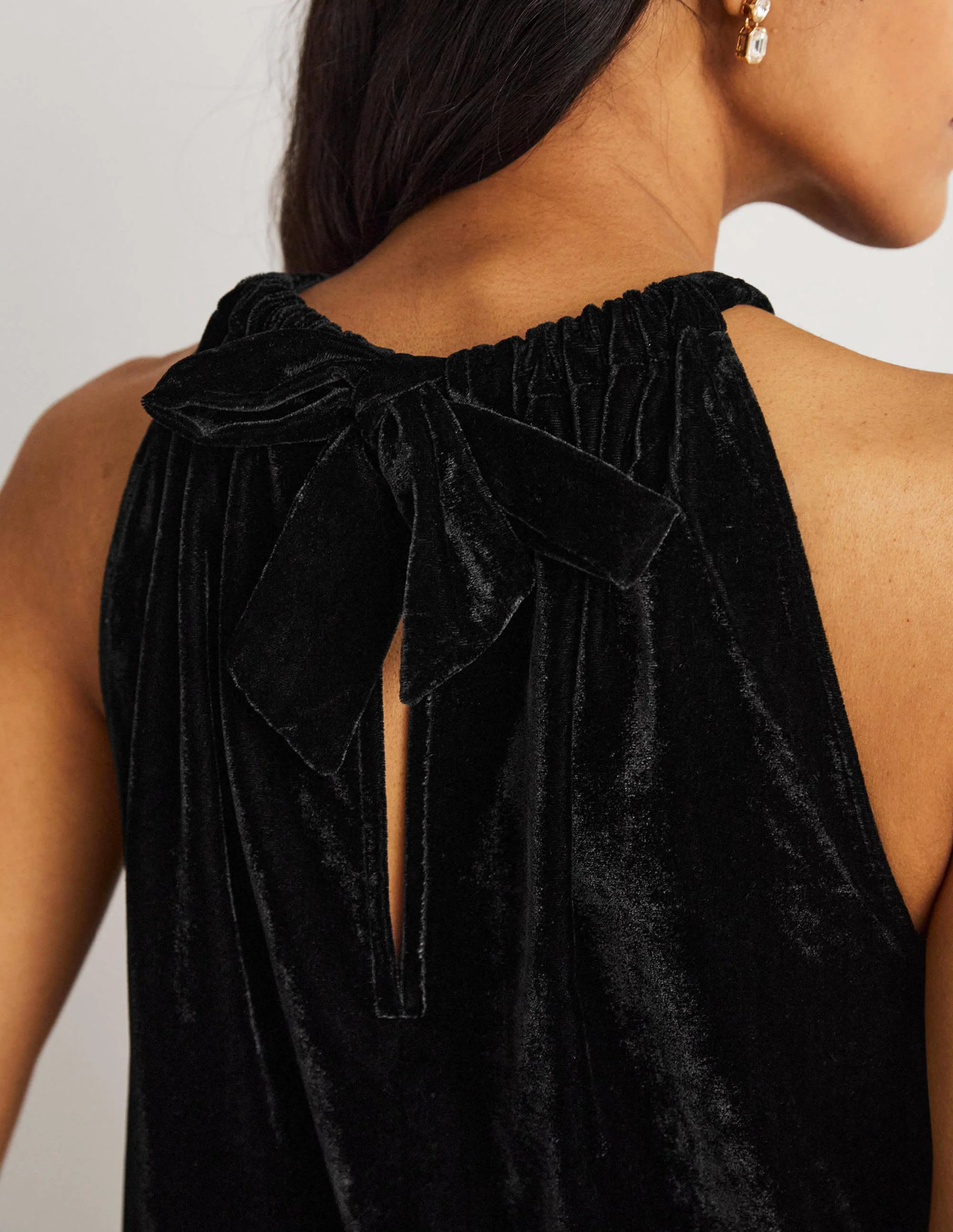 Neckholder-Oberteil aus Samt-Schwarz - Image 3