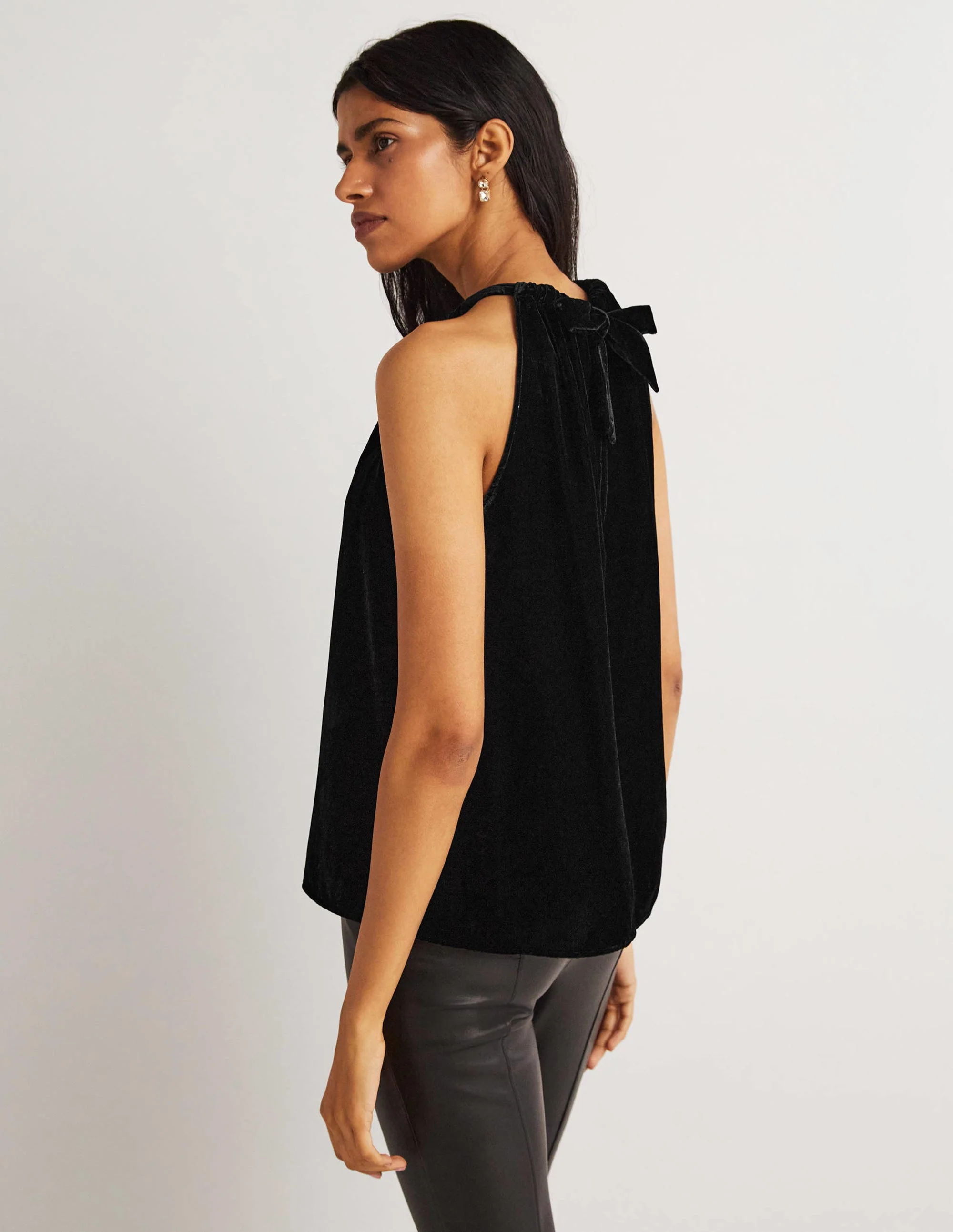 Neckholder-Oberteil aus Samt-Schwarz - Image 4