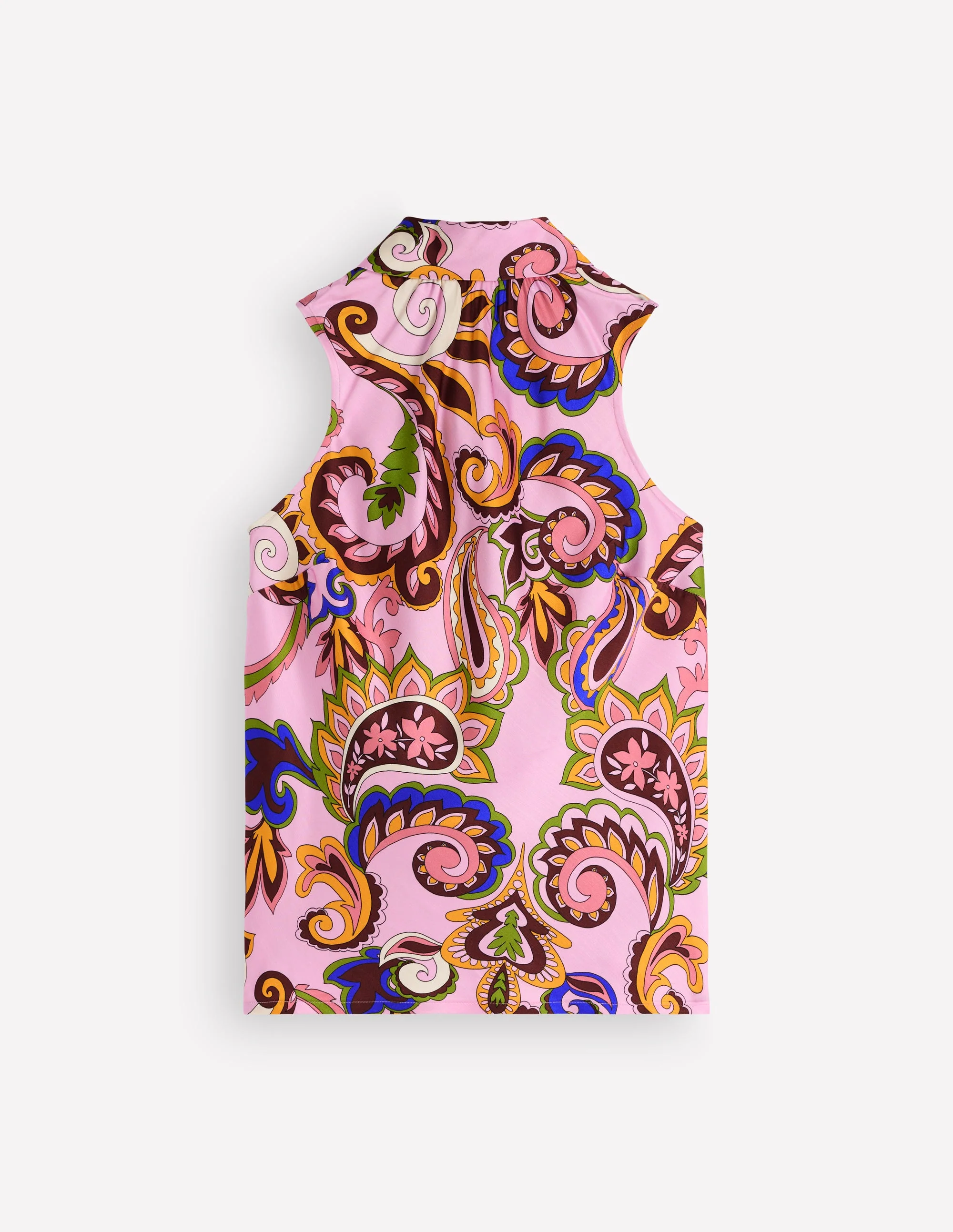 Neckholder-Oberteil aus Satin-Paisleymuster - Image 7