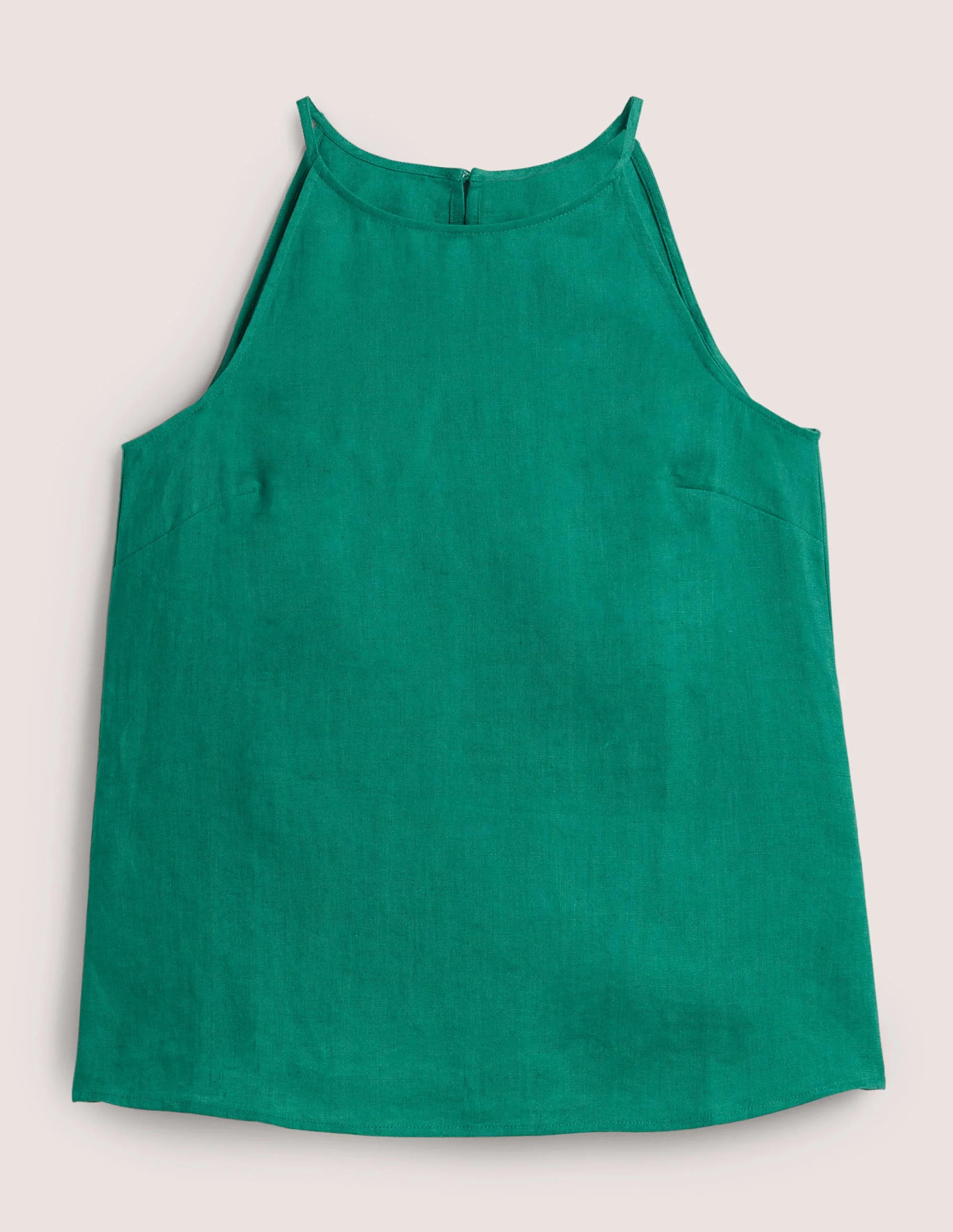 Neckholder-Top aus Leinen-Waldgrün - Image 6