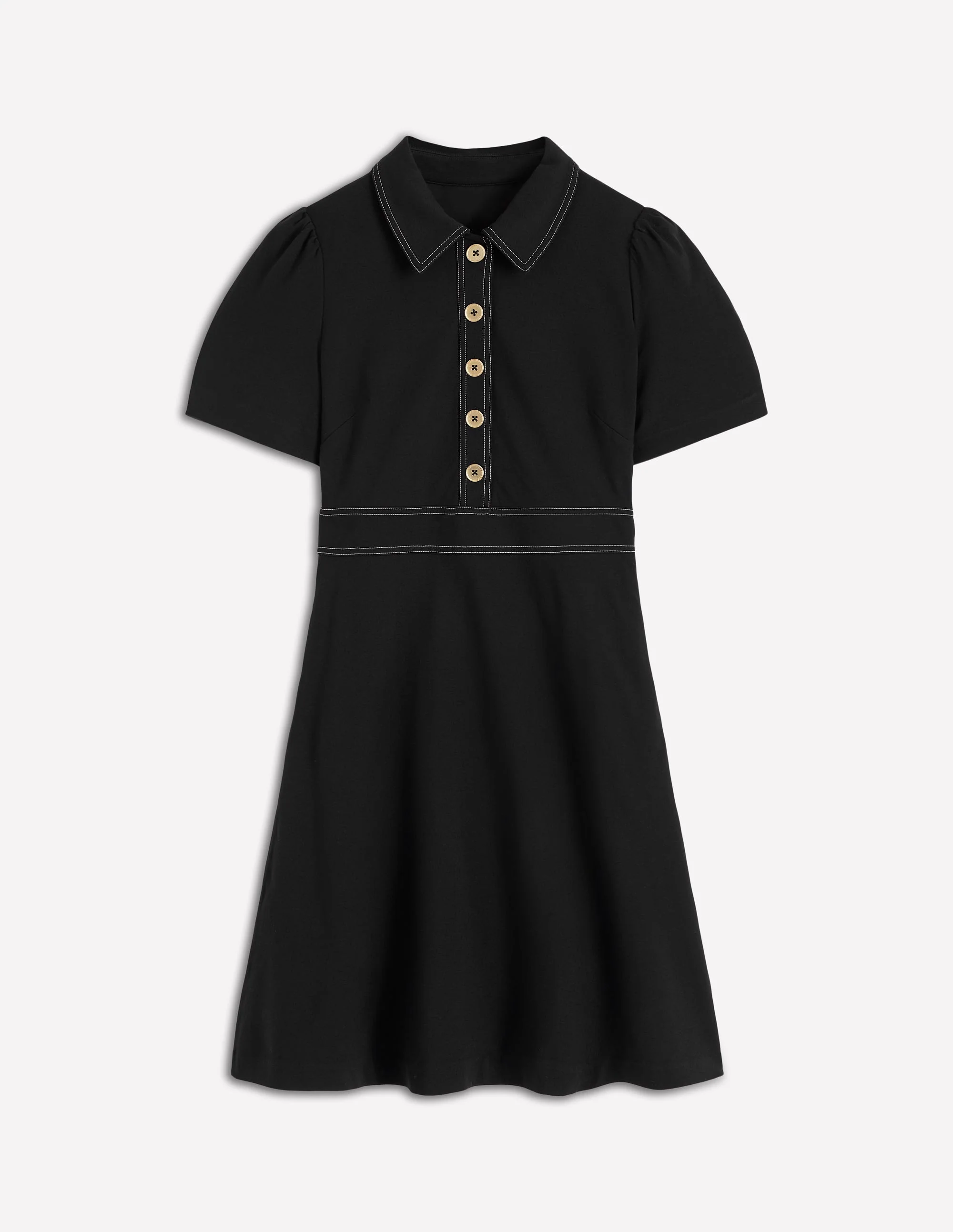 Nicolette Ponte-Hemdblusenkleid-Schwarz - Image 5