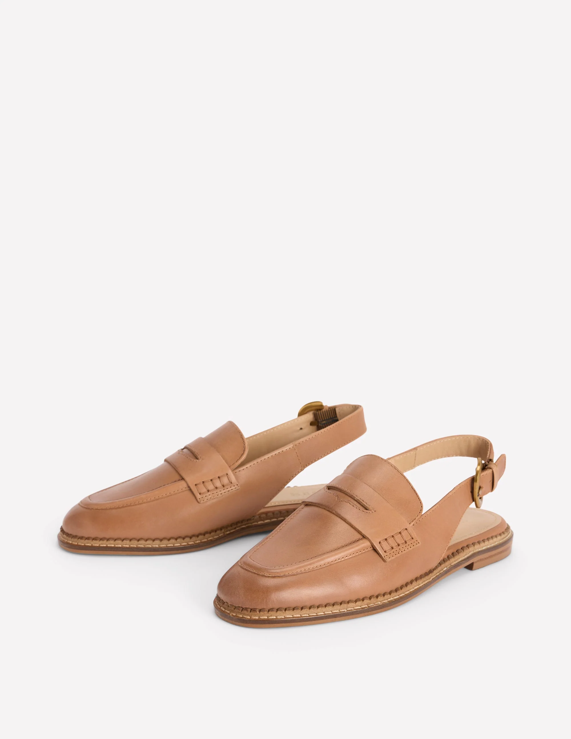 Nya Pennyloafer mit Fersenriemen-Hellbraun - Image 6