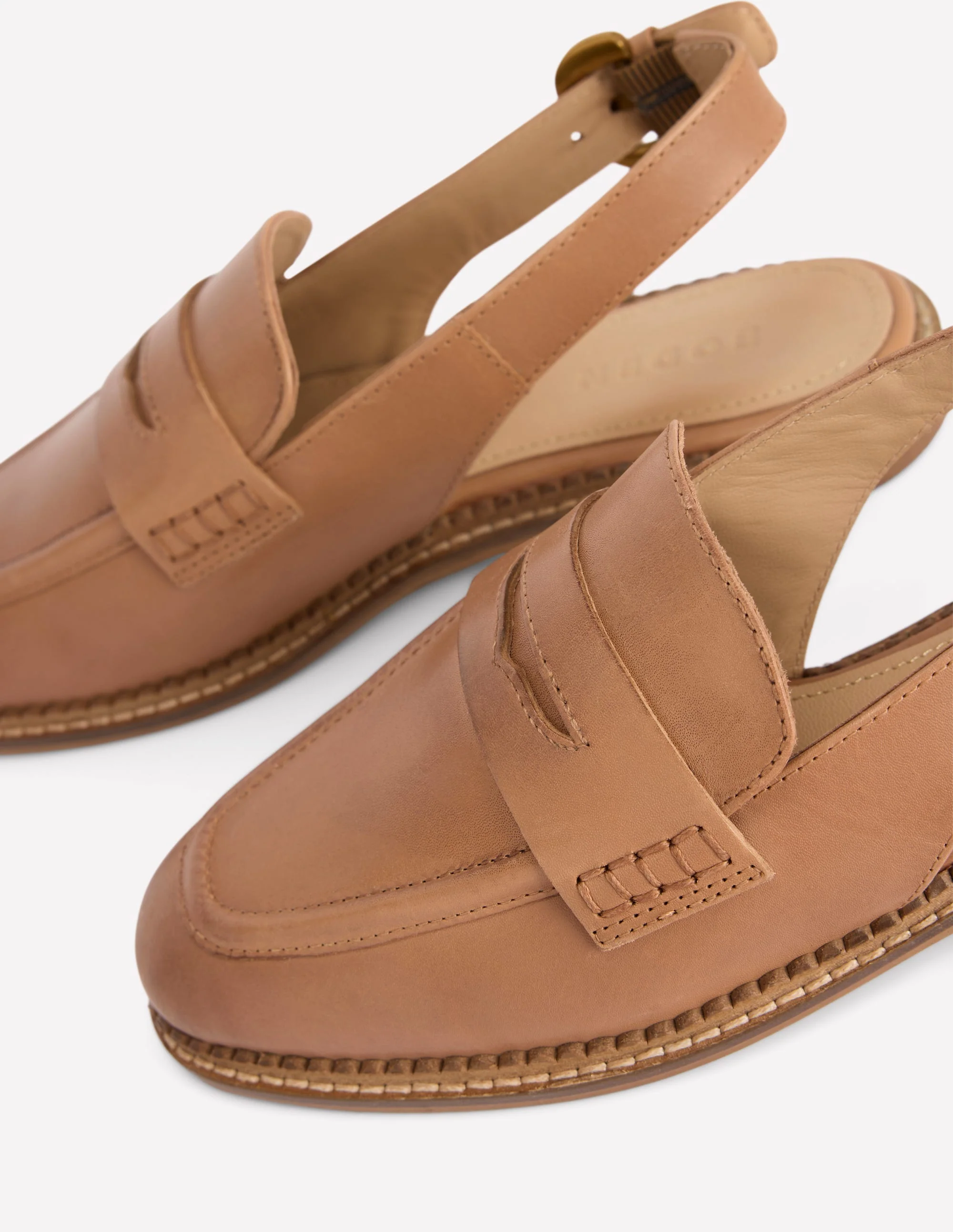 Nya Pennyloafer mit Fersenriemen-Hellbraun - Image 7