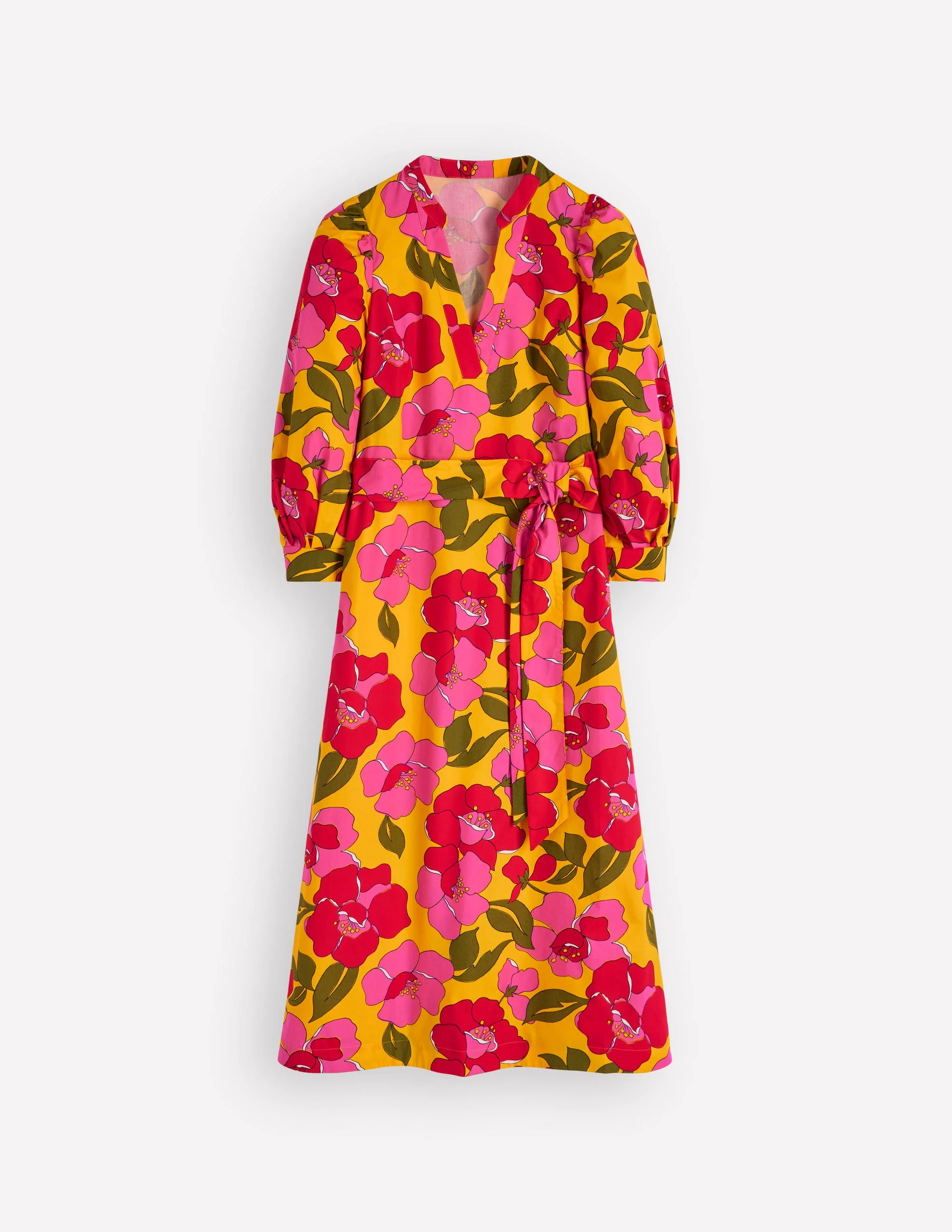 Octavia Baumwollkleid-Gelb Strahlende Blüten - Image 8