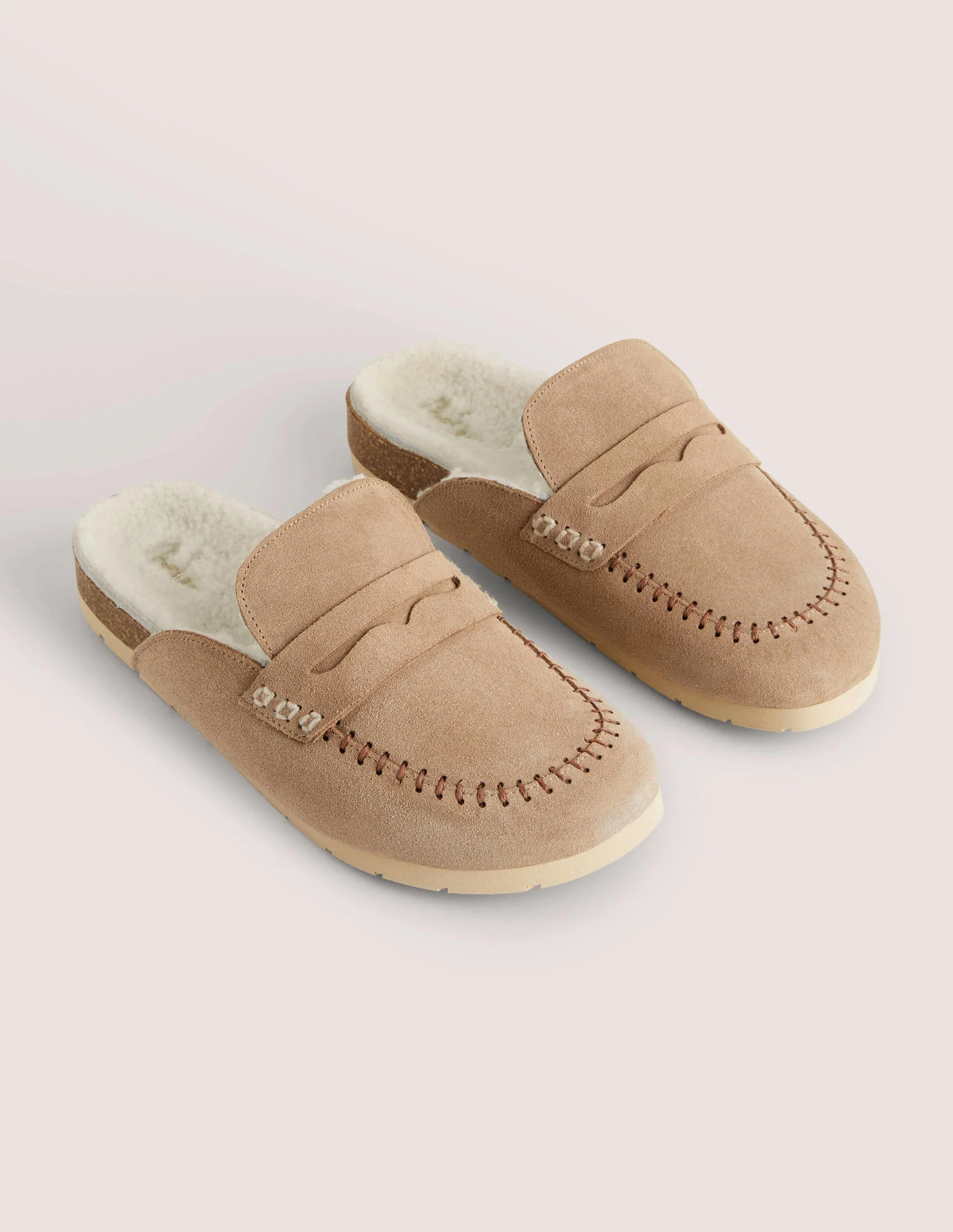 Offene Lammfell-Loafer-Eichelbraun - Image 2