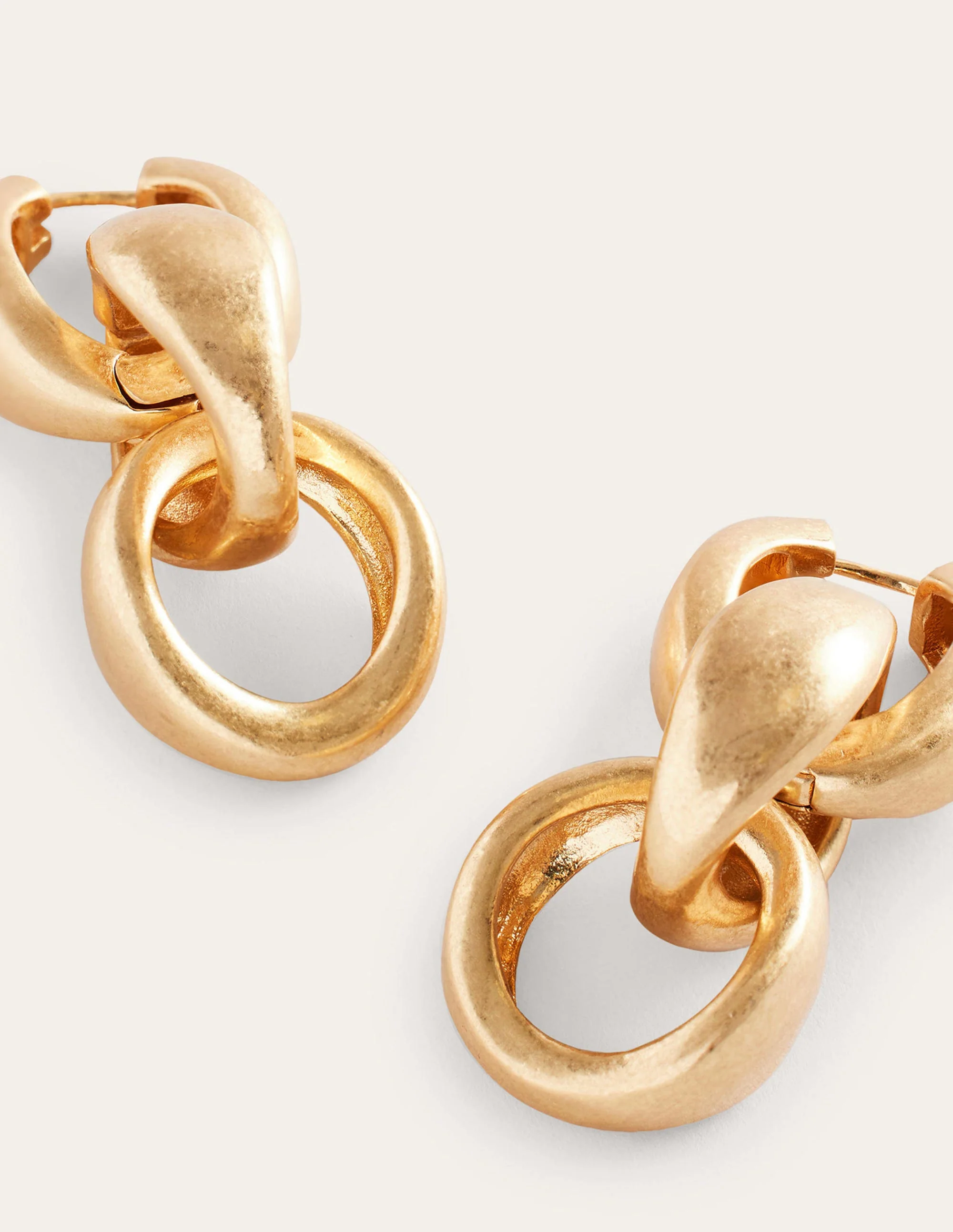 Ohrringe mit breiten Kettengliedern-Gold - Image 3