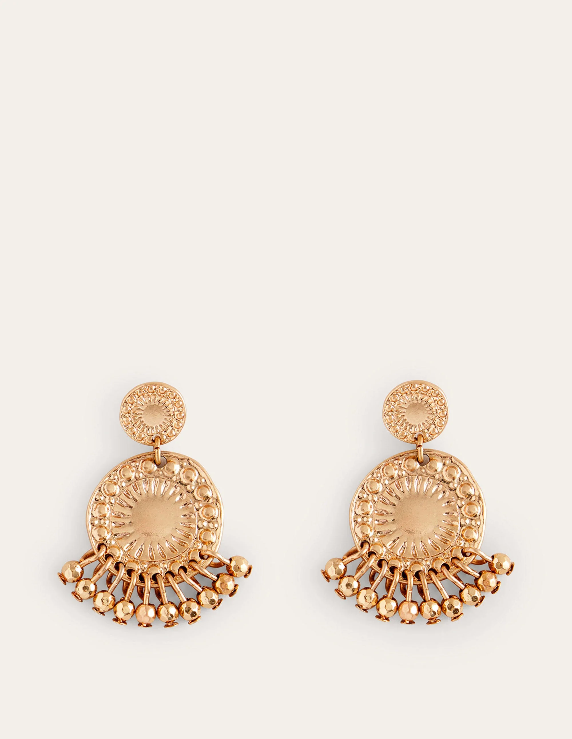 Ohrringe mit Perlen und Münze-Gold - Image 2