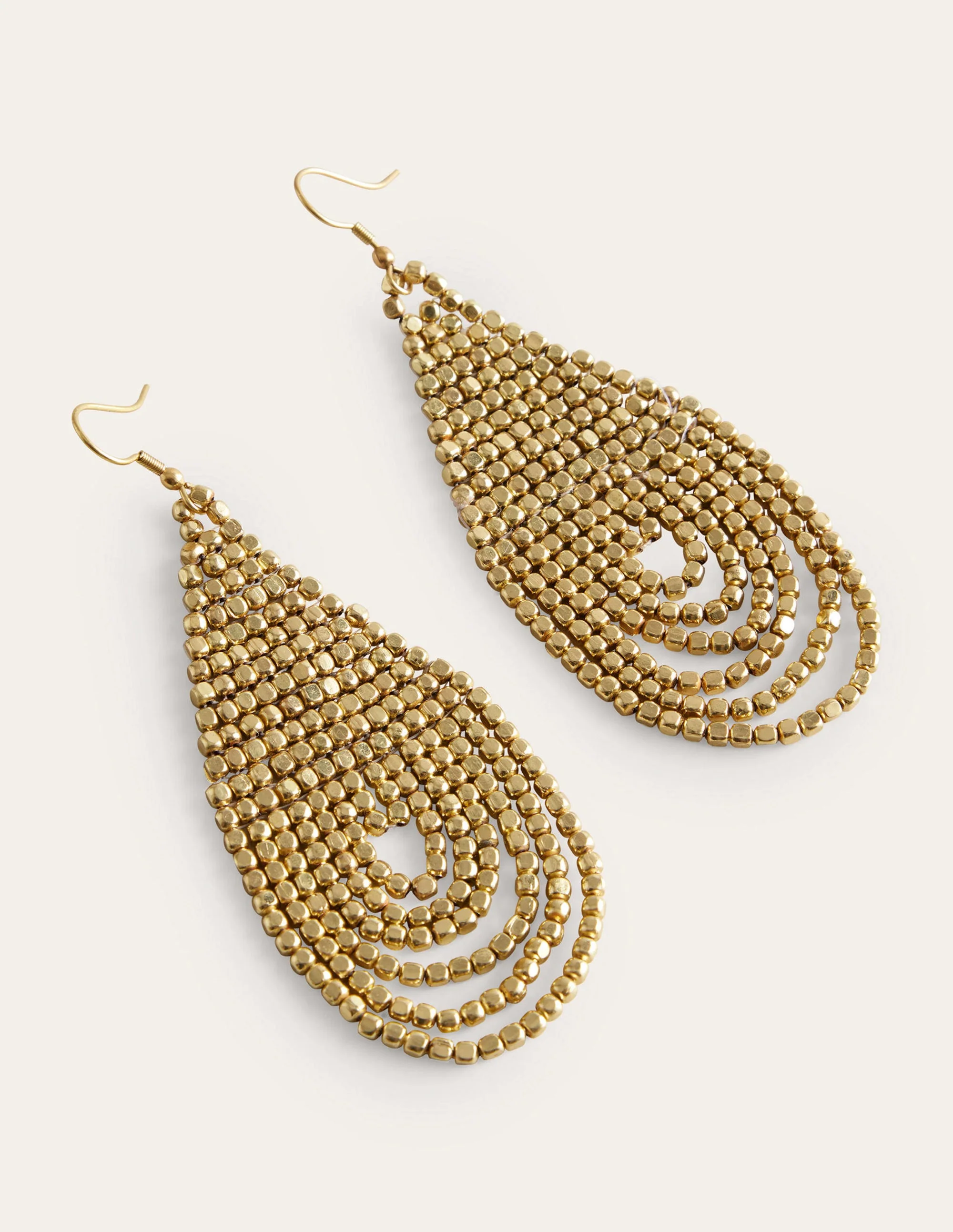 Ohrringe mit Perlenlagen-Gold - Image 3