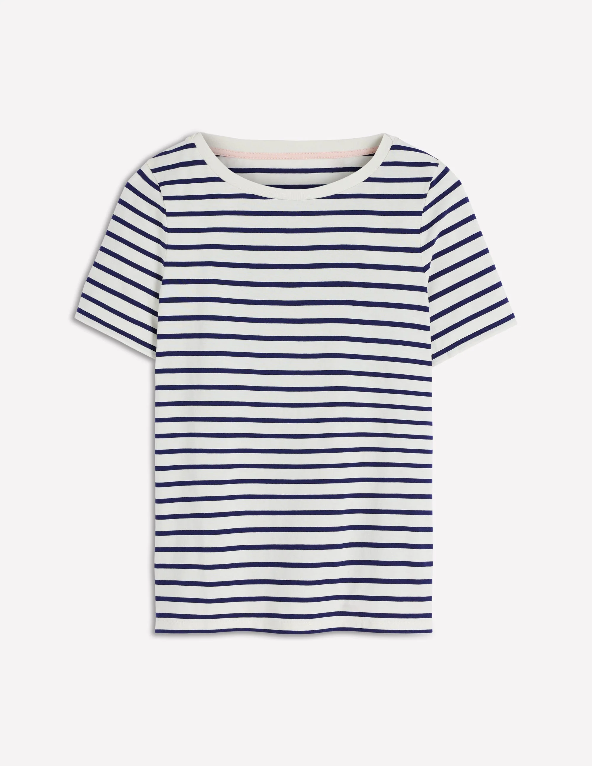 Olivia Kurzärmliges Bretonshirt-Naturweiß, Marineblau - Image 5