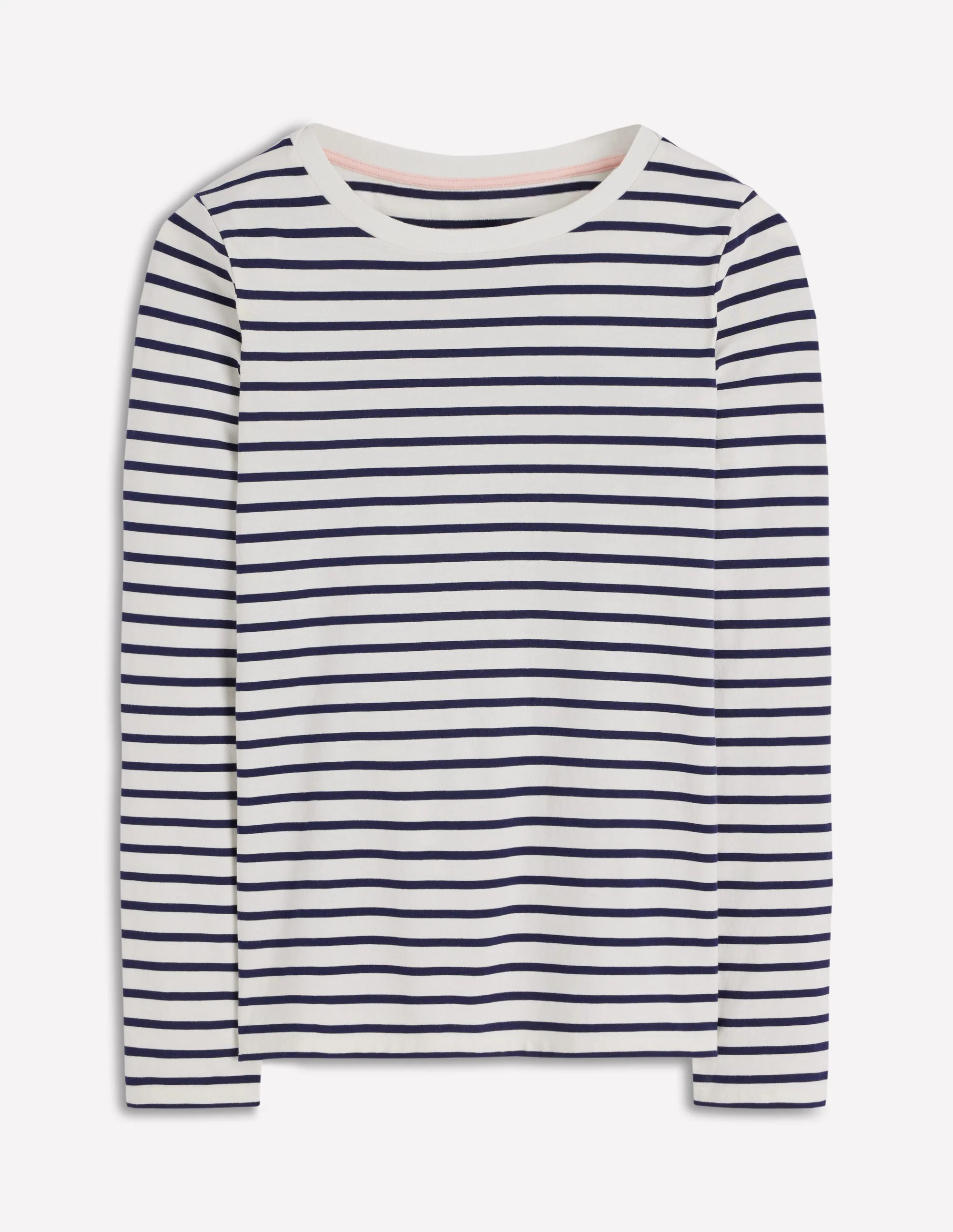 Olivia Langärmliges Bretonshirt-Naturweiß, Marineblau - Image 6
