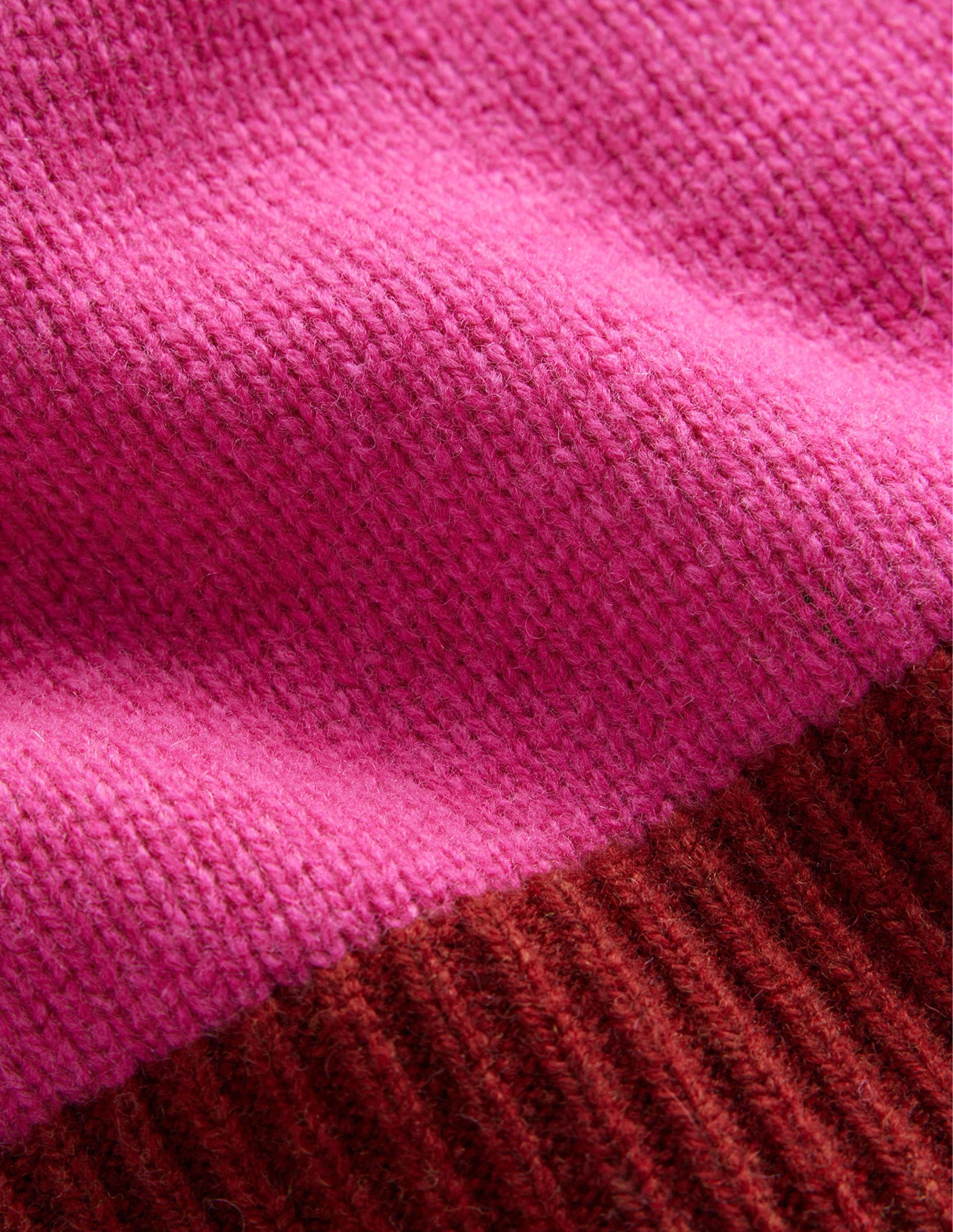 Olivia Merino-Pullover-Amaranth, Feuerglühen Blockfarben - Image 6