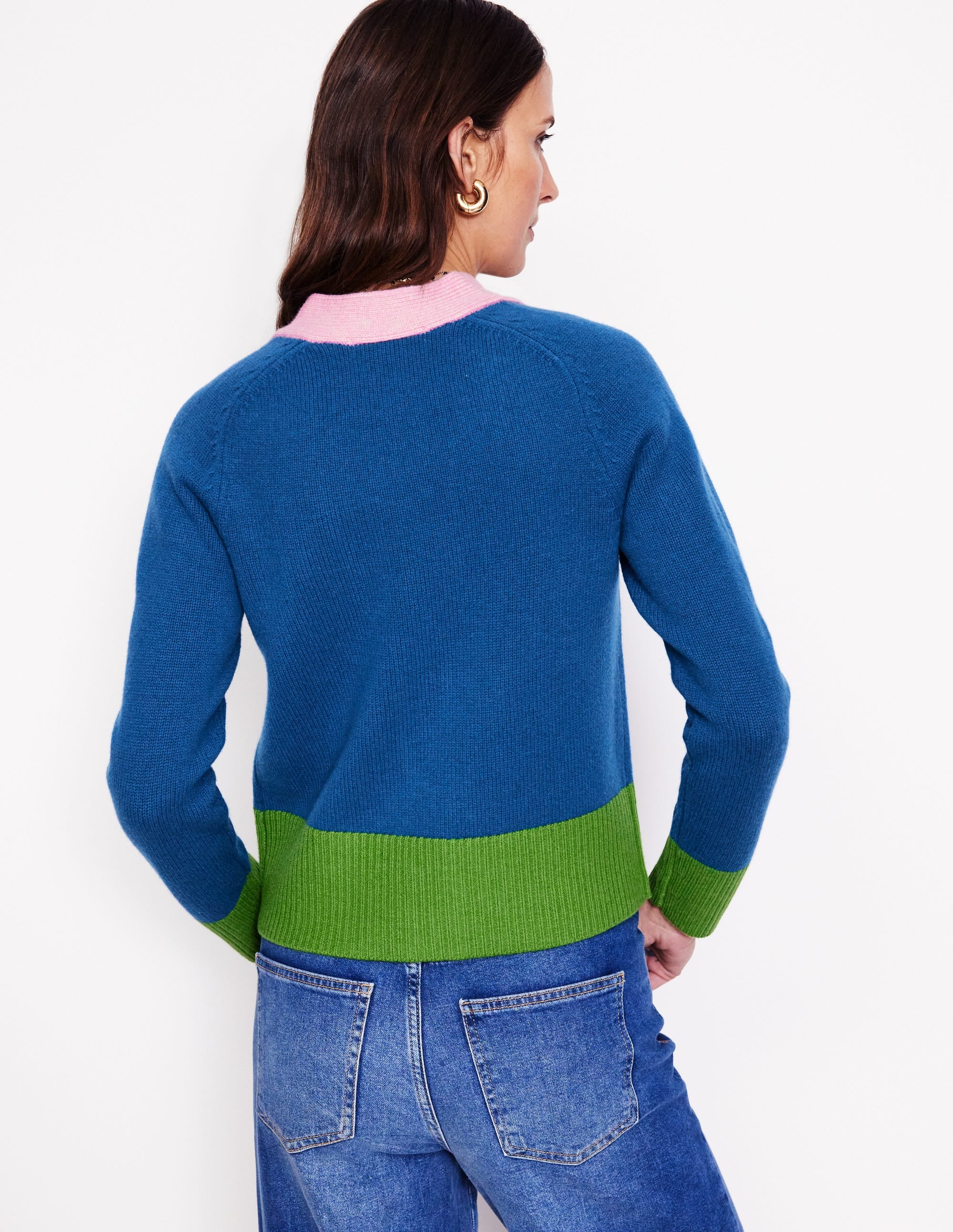 Olivia Merino-Strickjacke-Saphirblau - Image 3