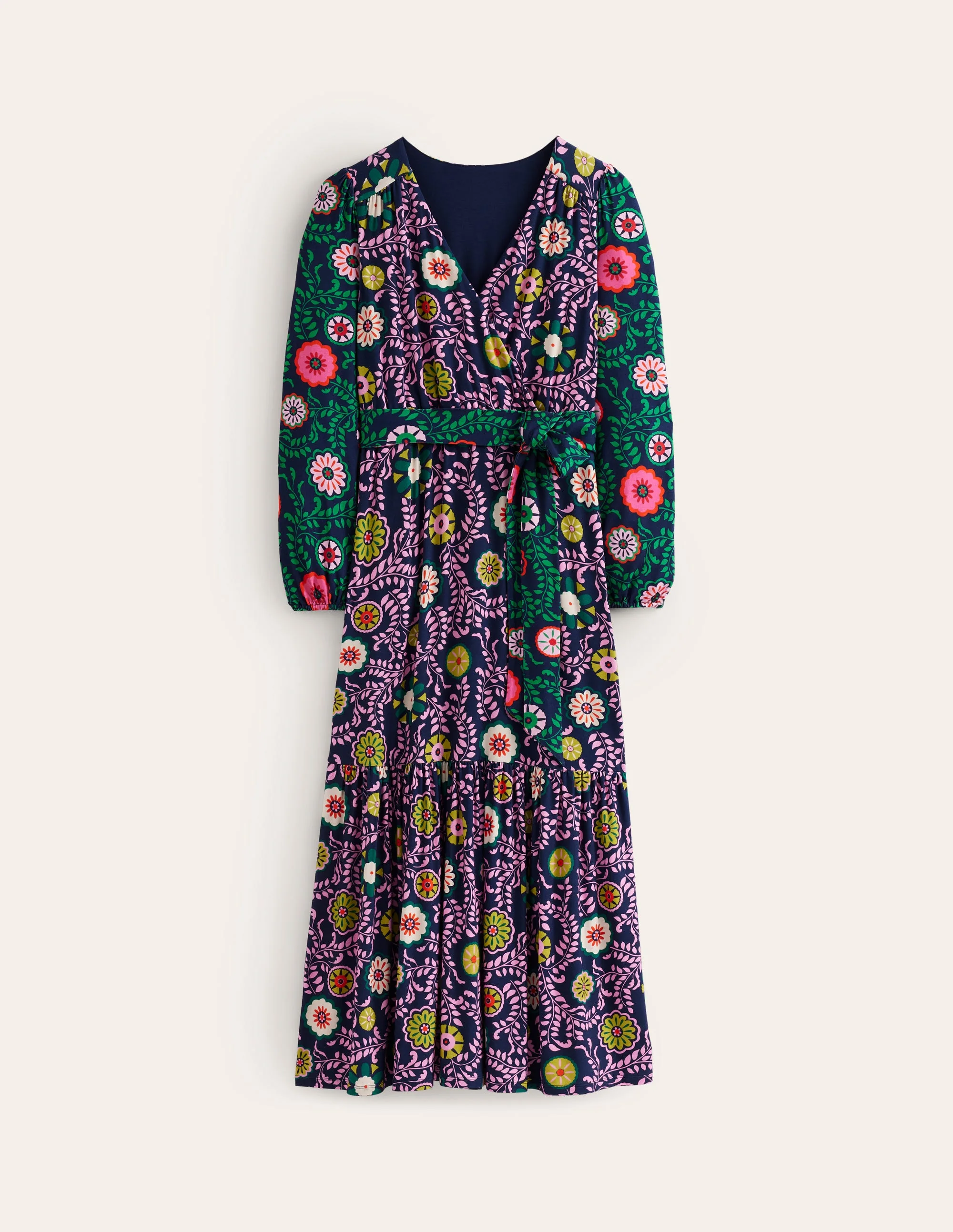 Ophelia Midi-Wickelkleid aus Jersey-Bunt, Wiesenrebe - Image 8