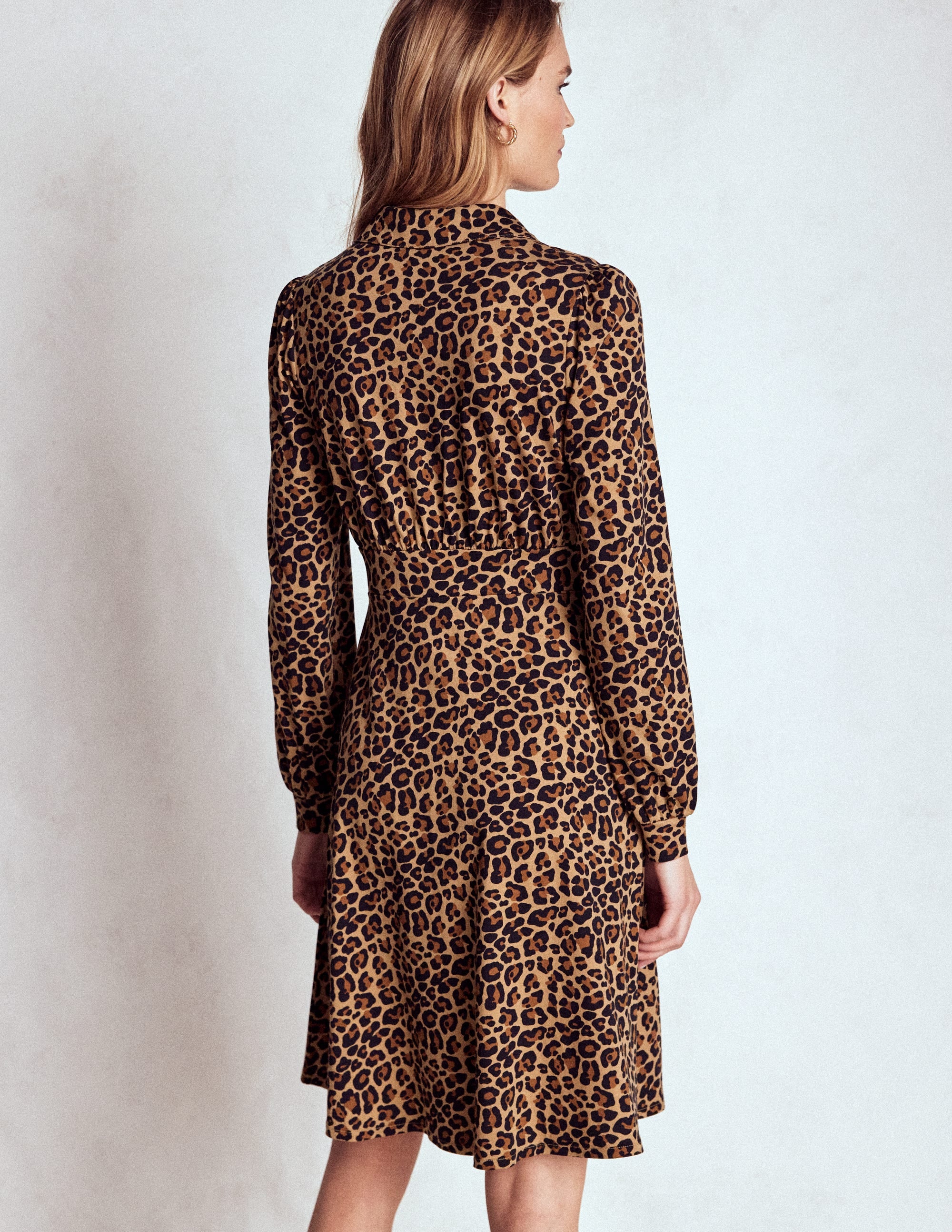 Orla Kurzes Jersey-Hemdblusenkleid-Gepard-Pop - Image 3