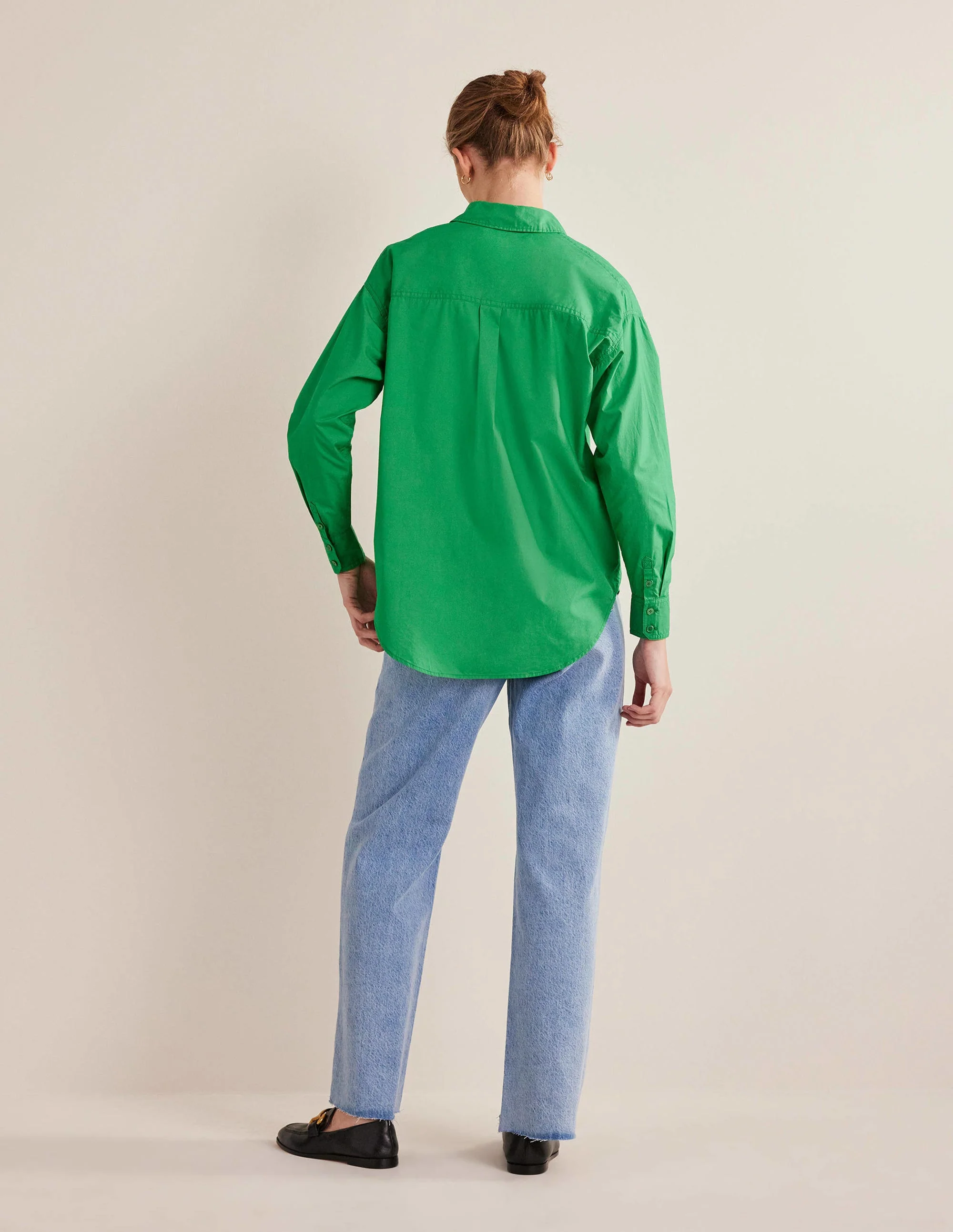 Oversize-Baumwollhemd-Grün - Image 3