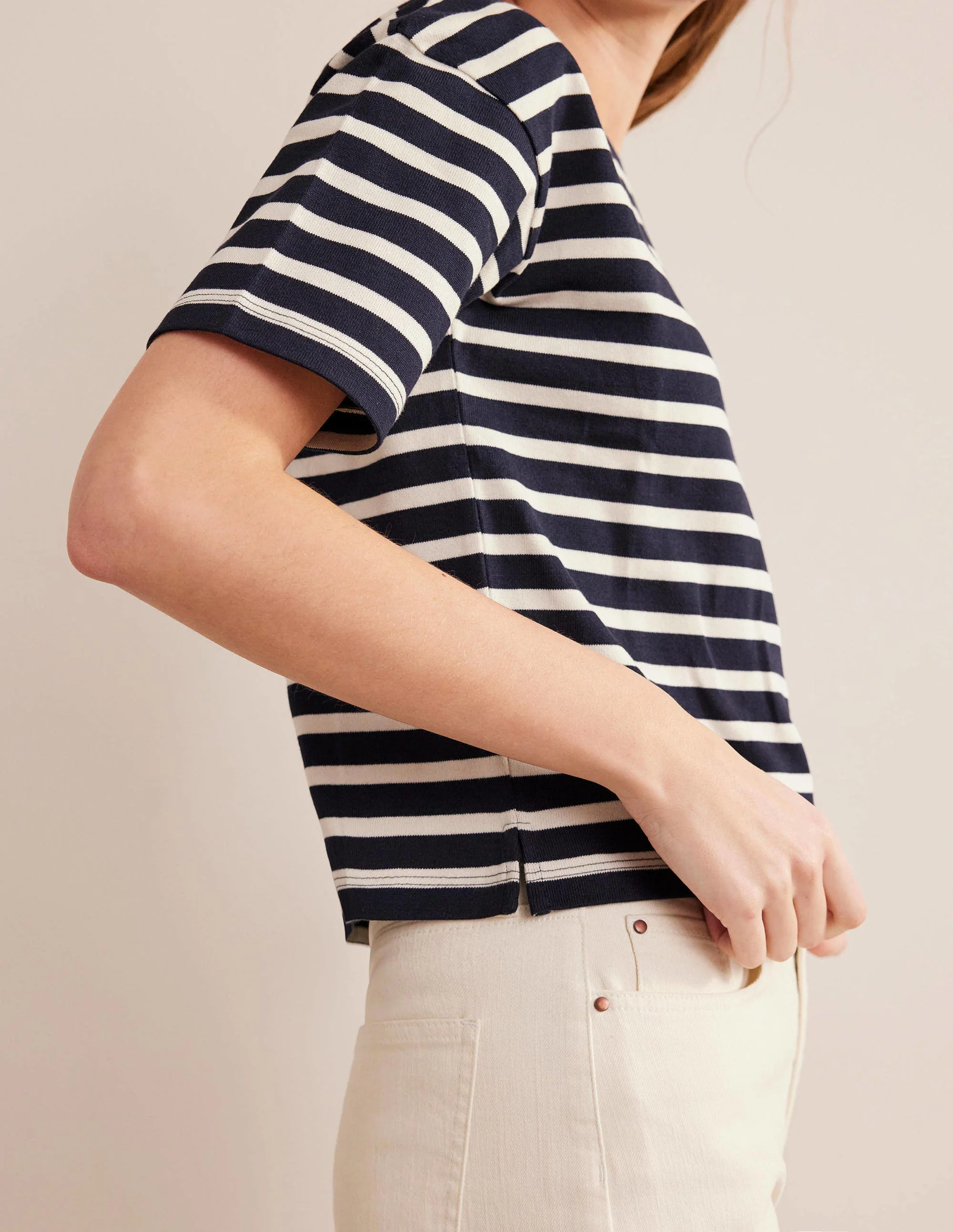 Oversize Breton-T-Shirt-Navy/Naturweiß, Gestreift - Image 2