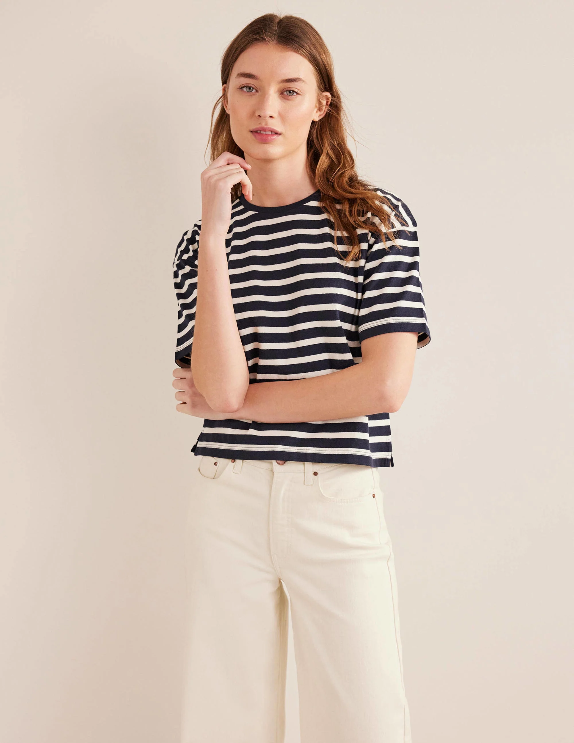 Oversize Breton-T-Shirt-Navy/Naturweiß, Gestreift - Image 4