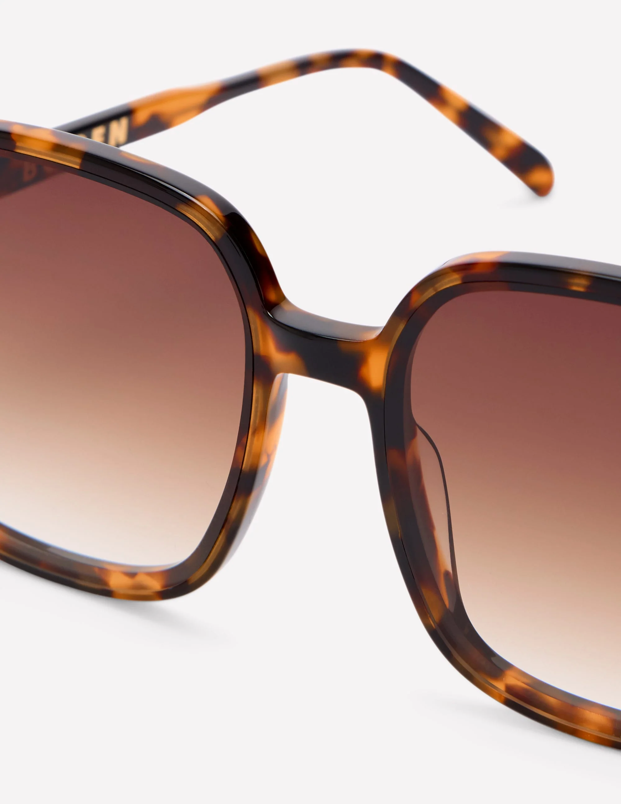 Oversize quadratische Sonnenbrille-Klassisch, Schildpattmuster - Image 4