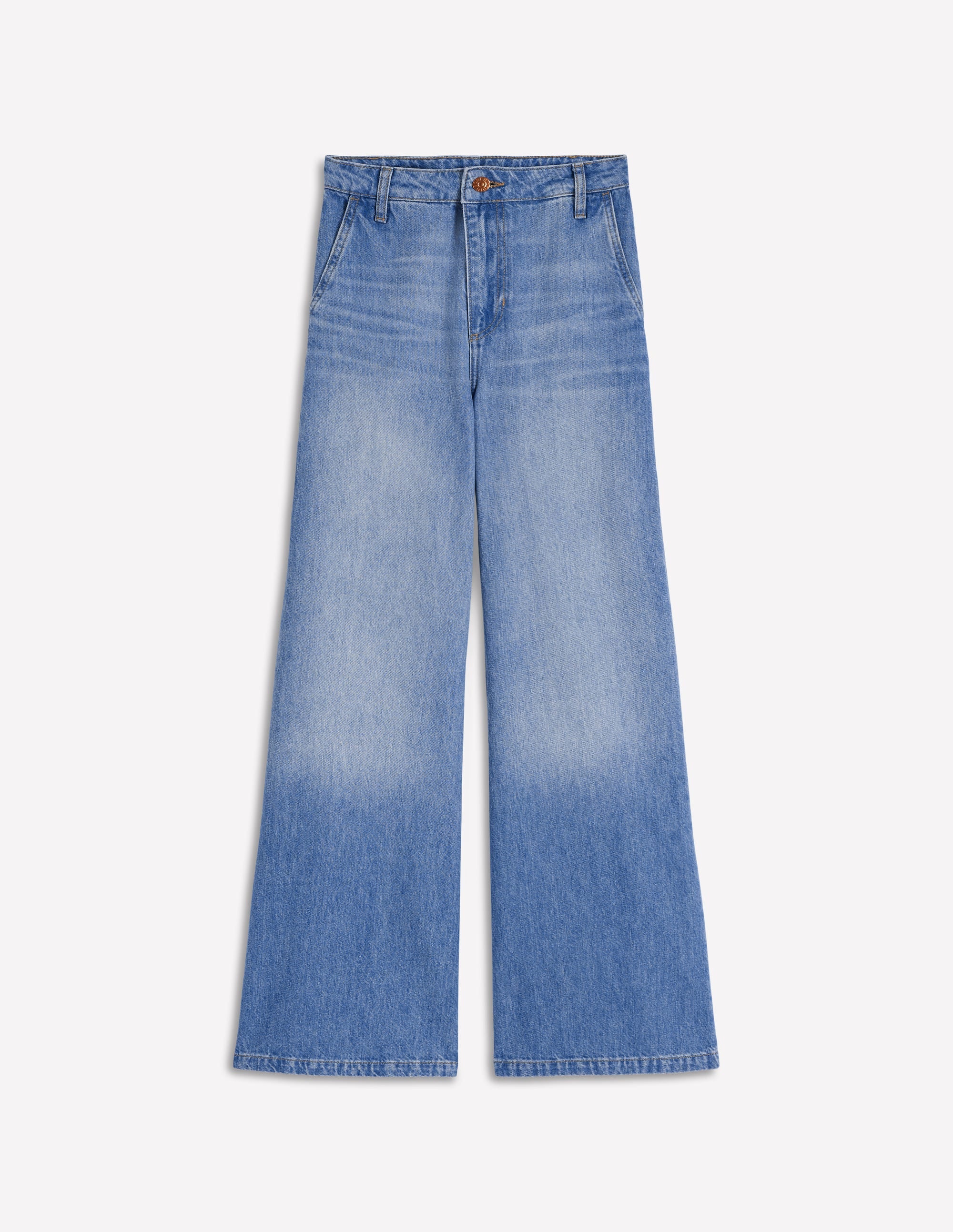 Palazzo-Jeans mit hohem Bund-Helle Waschung - Image 6