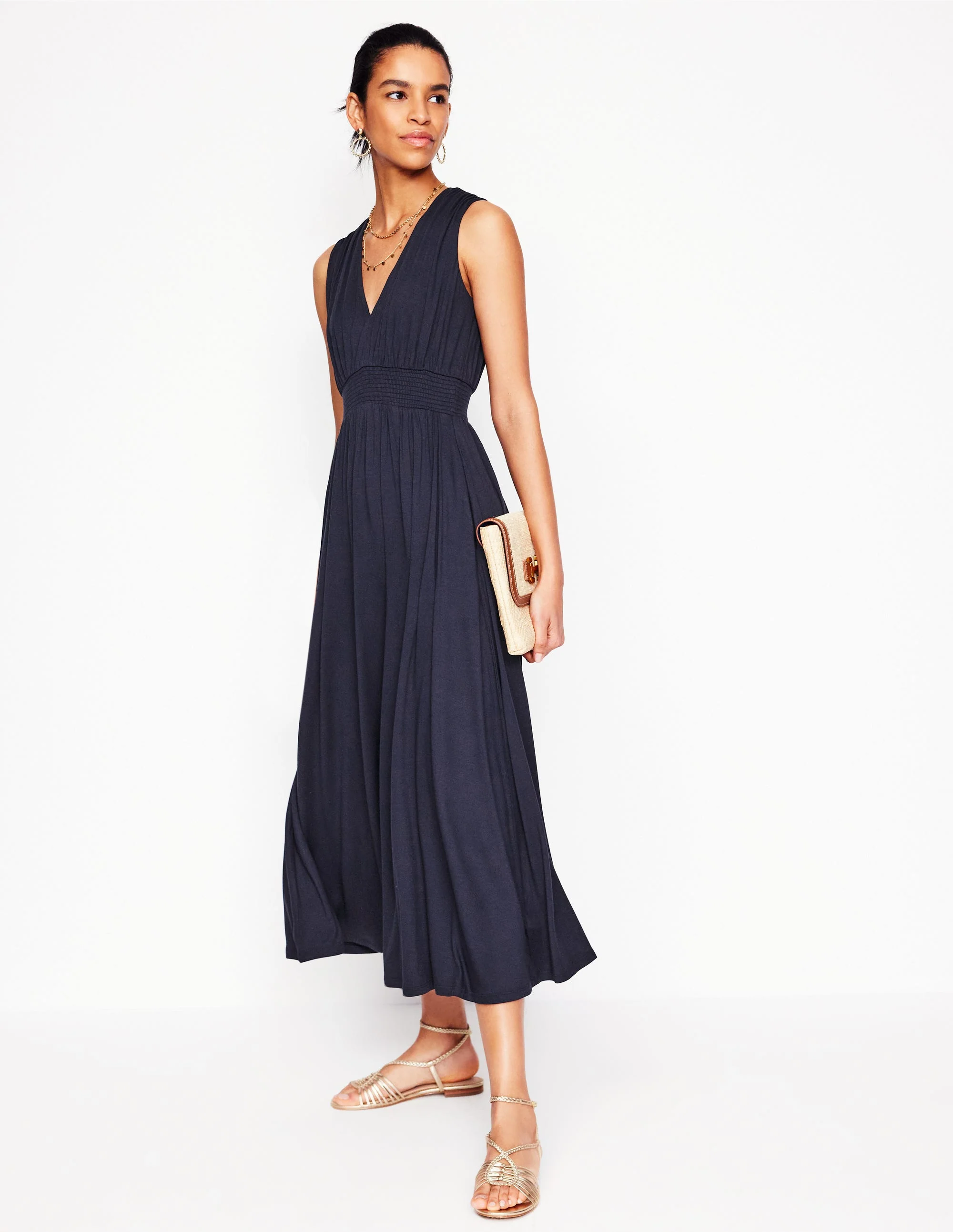 Paloma Maxikleid aus Jersey-Marineblaue - Image 4