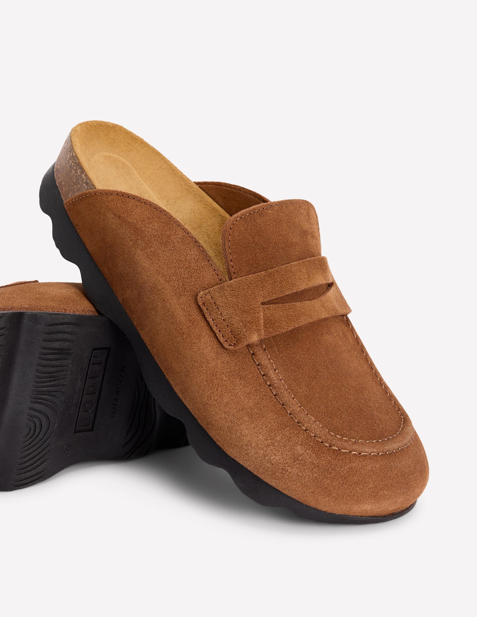 Pantoletten-Clogs aus Wildleder-Raue Umbra - Image 4
