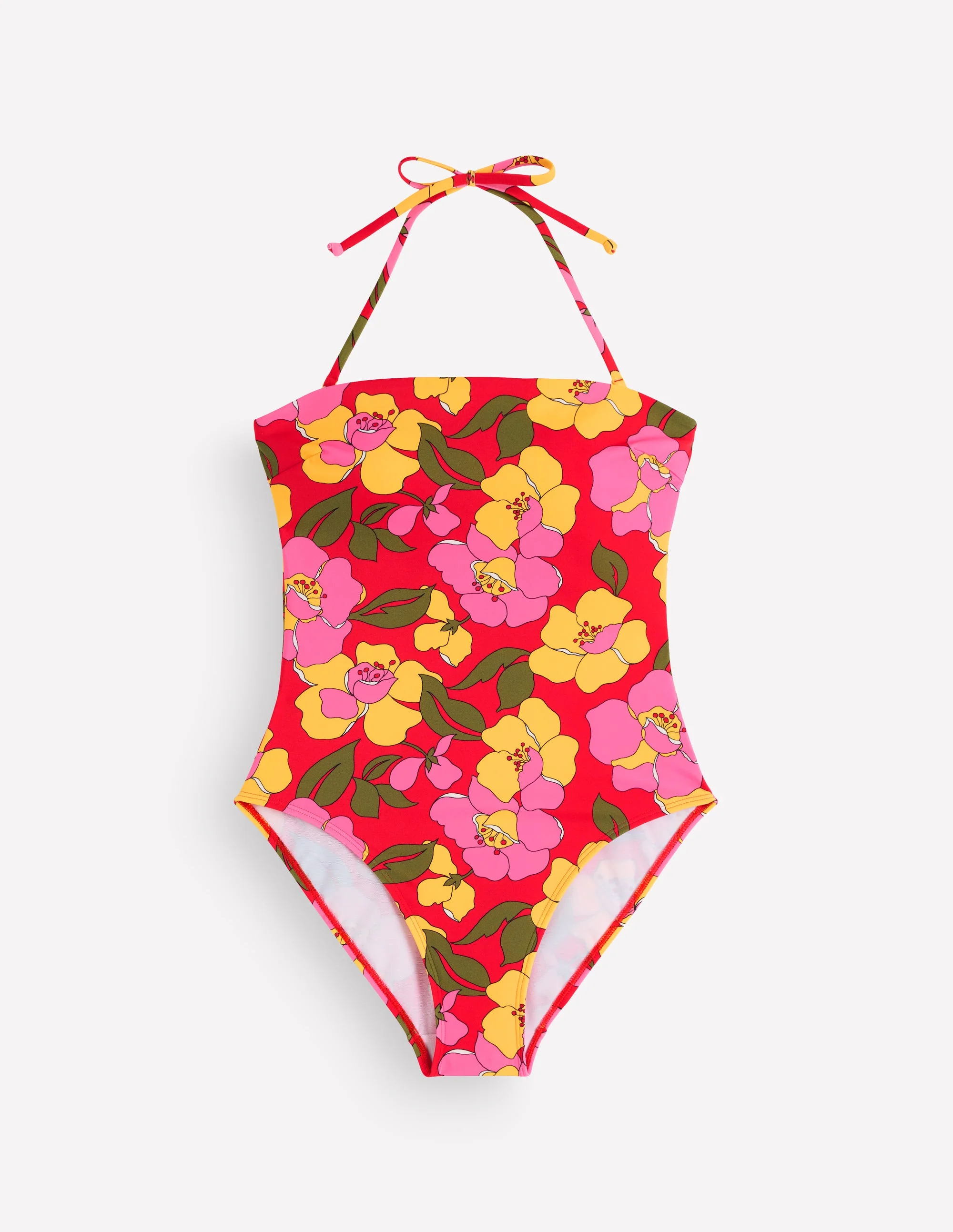Paros Bandeau-Badeanzug-Rot, Strahlende Blüte - Image 5