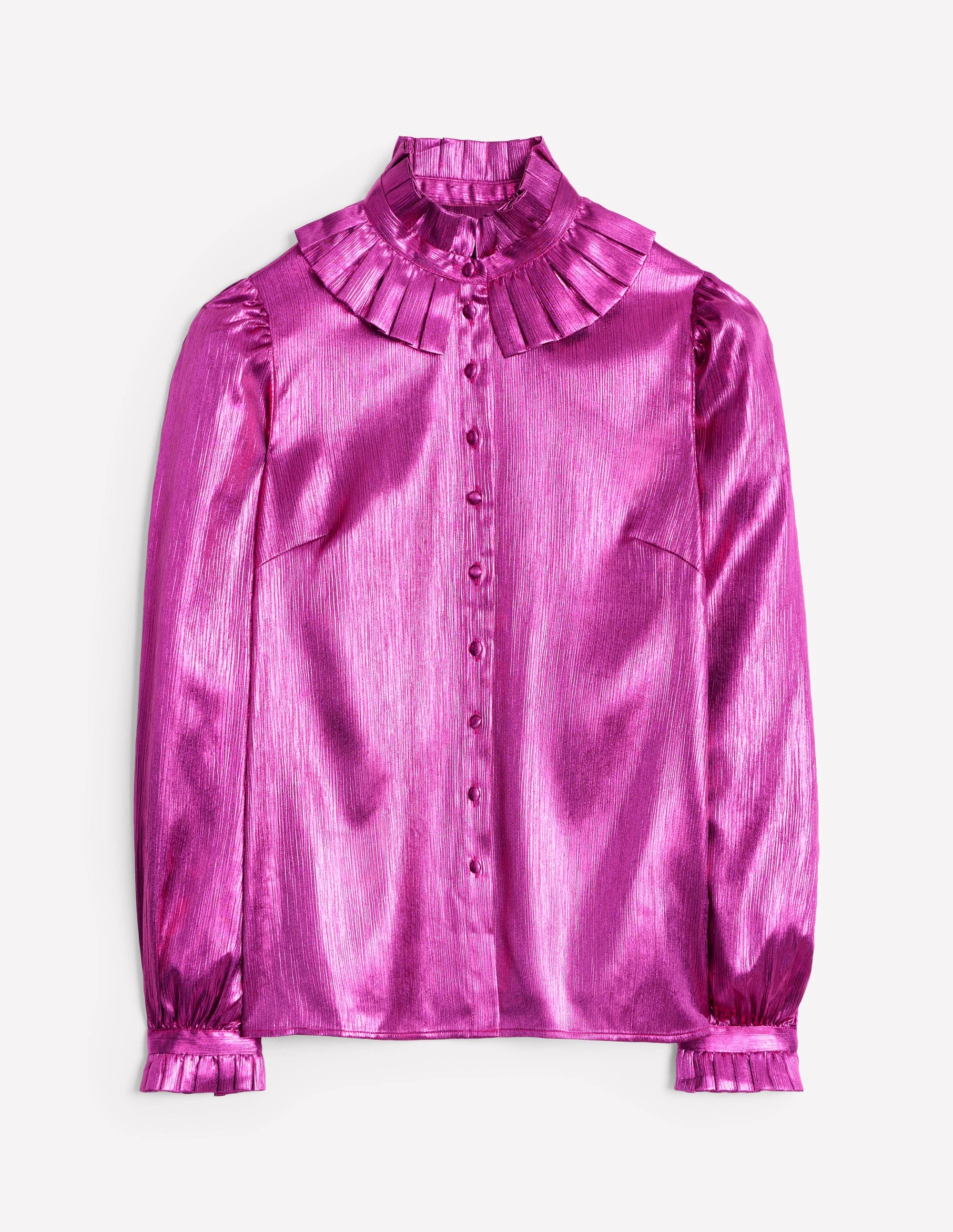 Partybluse mit Rüschenkragen-Amethystviolett - Image 6