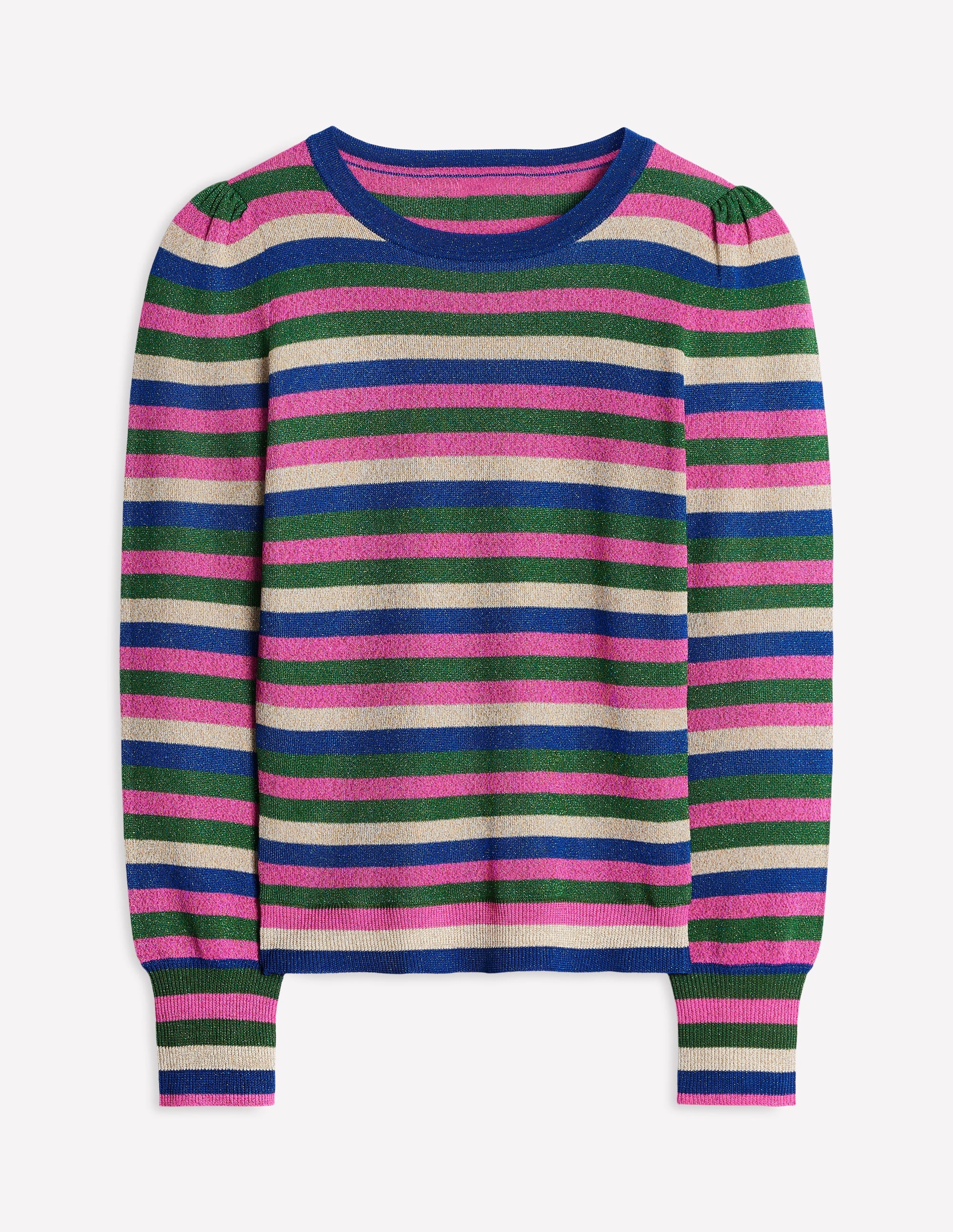Partypullover mit Streifen-Ackerbohnengrün/Pink, Gestreift - Image 5