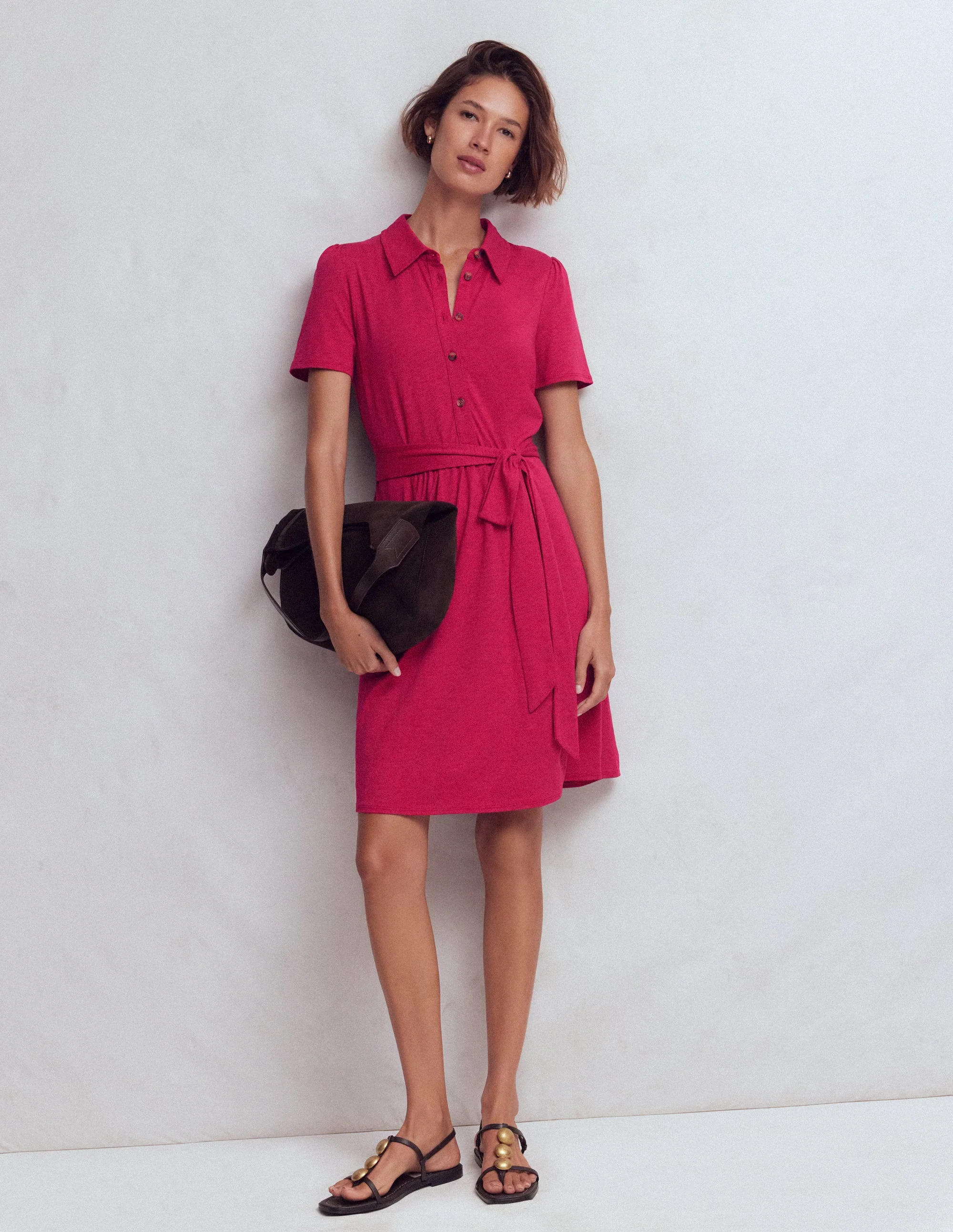 Patti Kurzes Jersey-Hemdblusenkleid-Süßkirsche - Image 4